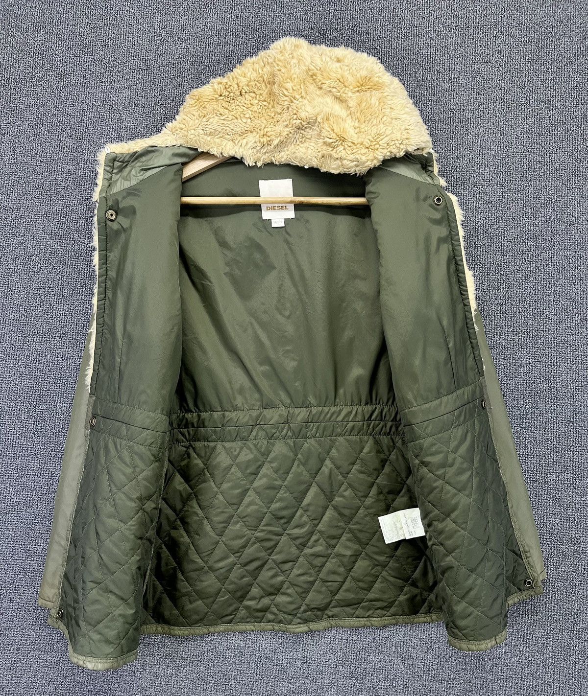 Diesel Vintage Diesel Hooded Fleece Quilted Jacket Size S / US 4 / IT 40 - 6 Thumbnail