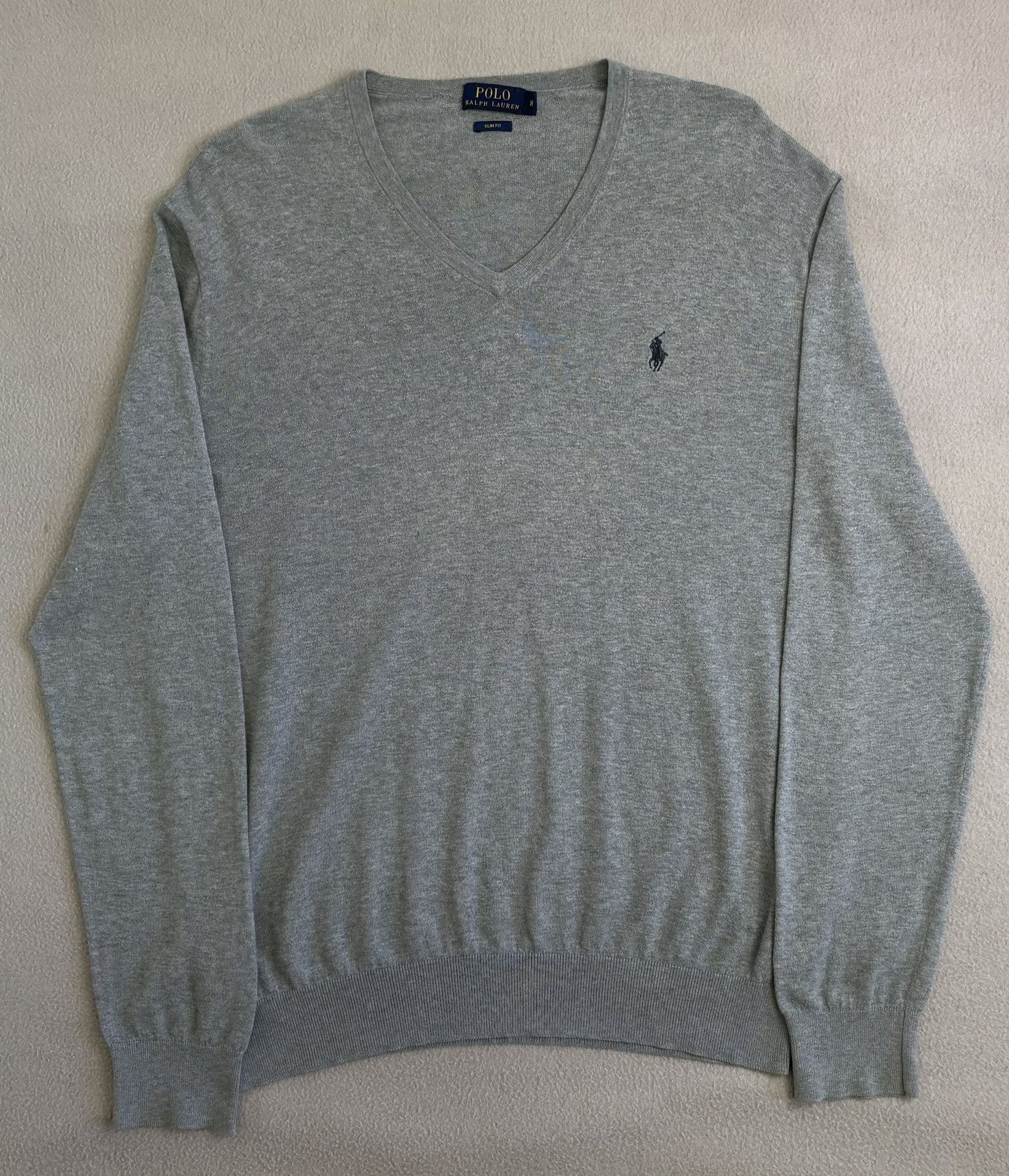 Polo Ralph Lauren Polo Ralph Lauren V-neck cashmere gray sweater medium Size US M / EU 48-50 / 2 - 5 Thumbnail