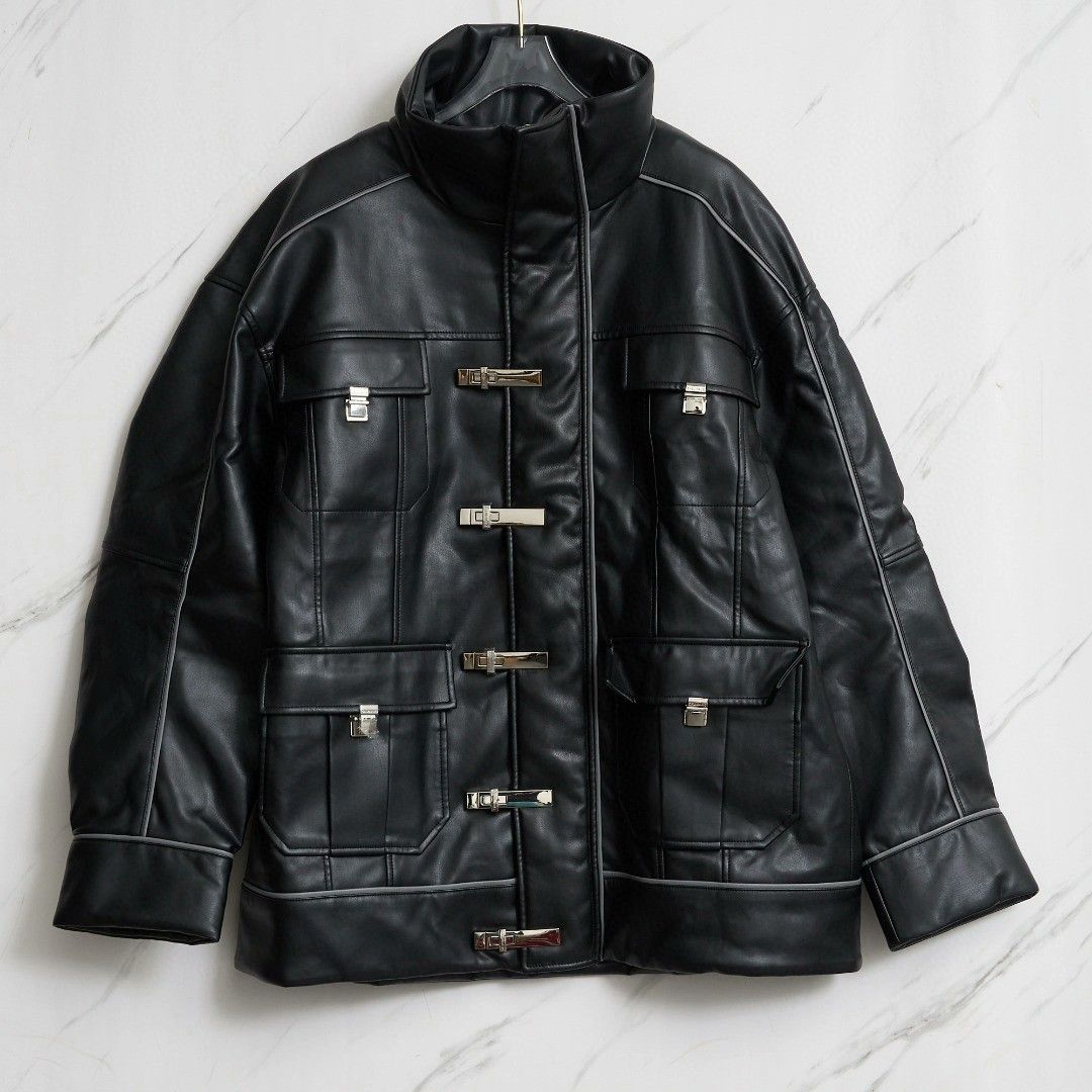 Other CalvinLuo Unisex Quilted Leather Jacket Size US M / EU 48-50 / 2 - 1 Thumbnail