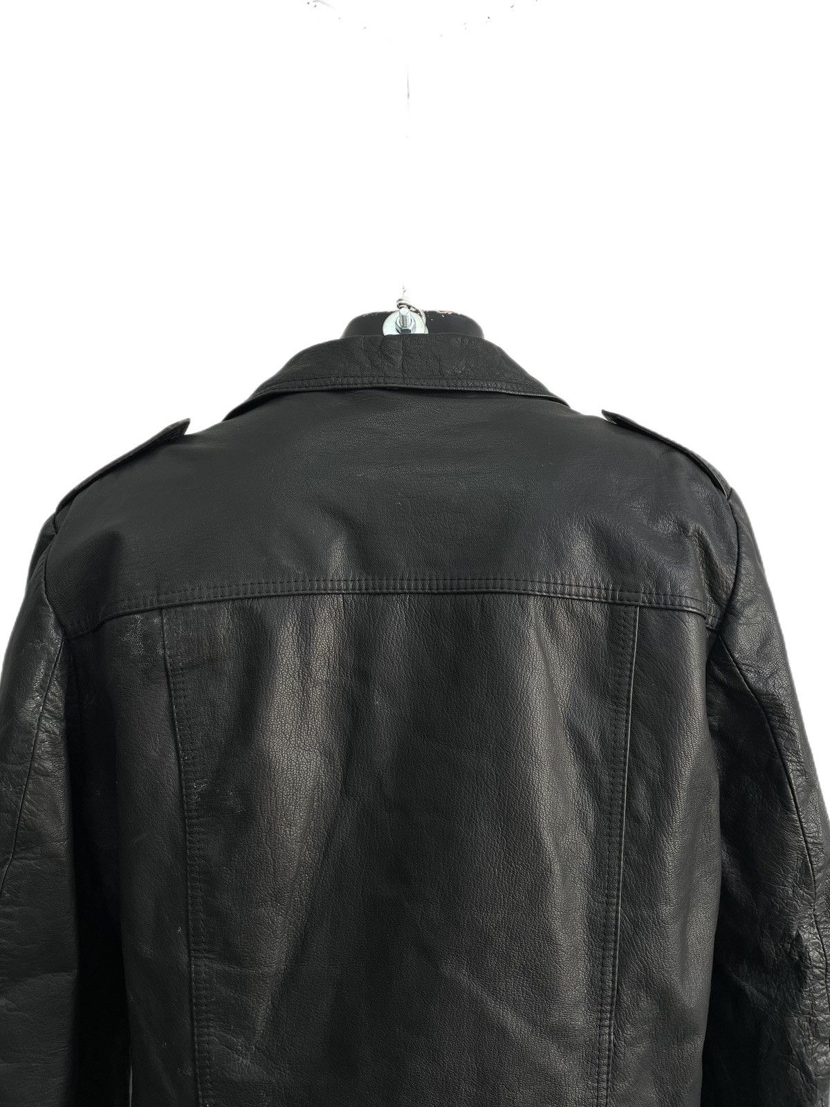 Diesel Vintage POLICE button up japanese leather jacket 90s Size US L / EU 52-54 / 3 - 8 Thumbnail