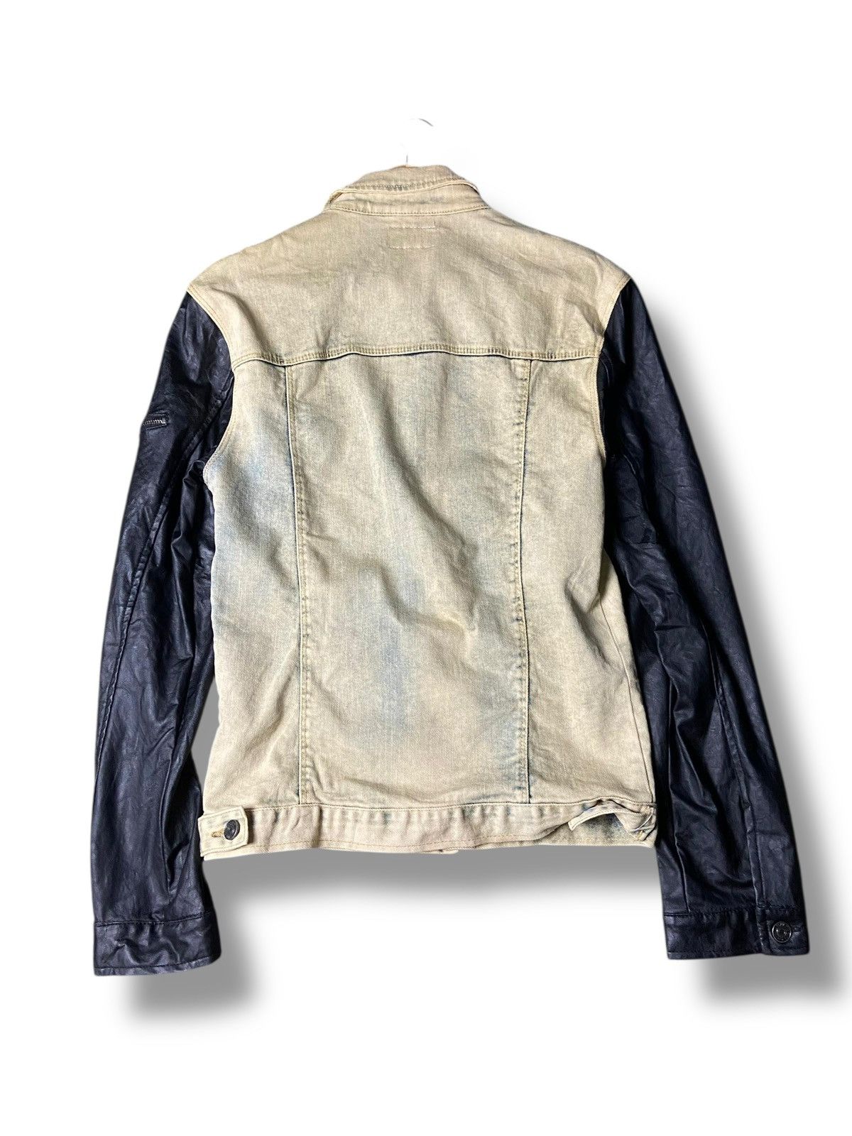Zara Zara Man Couture Denim Jacket with Leather Sleeve (156) Size US M / EU 48-50 / 2 - 5 Thumbnail
