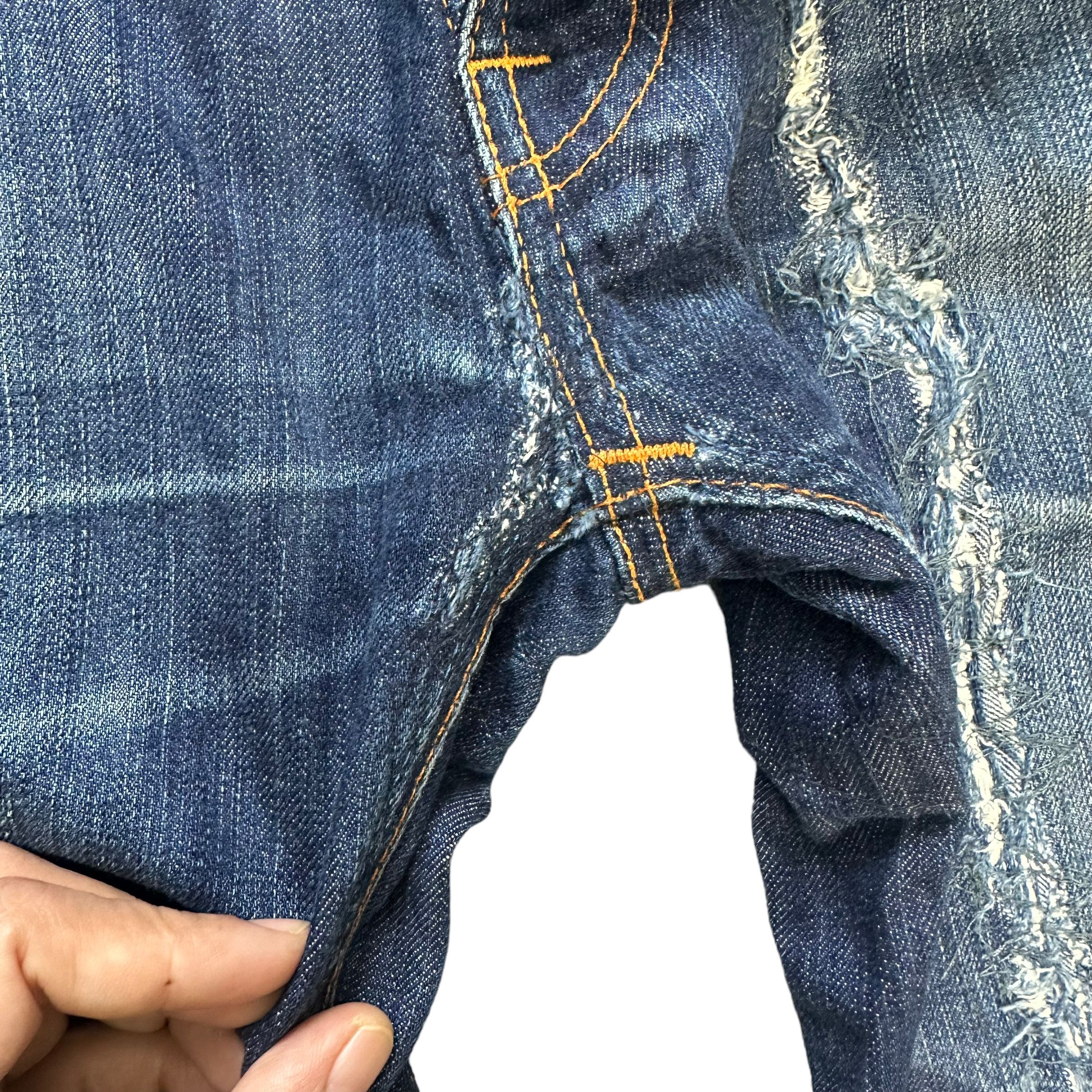 Japanese Brand TRASHED🔥 NUDIE JEANS DENIM PANTS #7463-147 Size US 30 / EU 46 - 4 Thumbnail