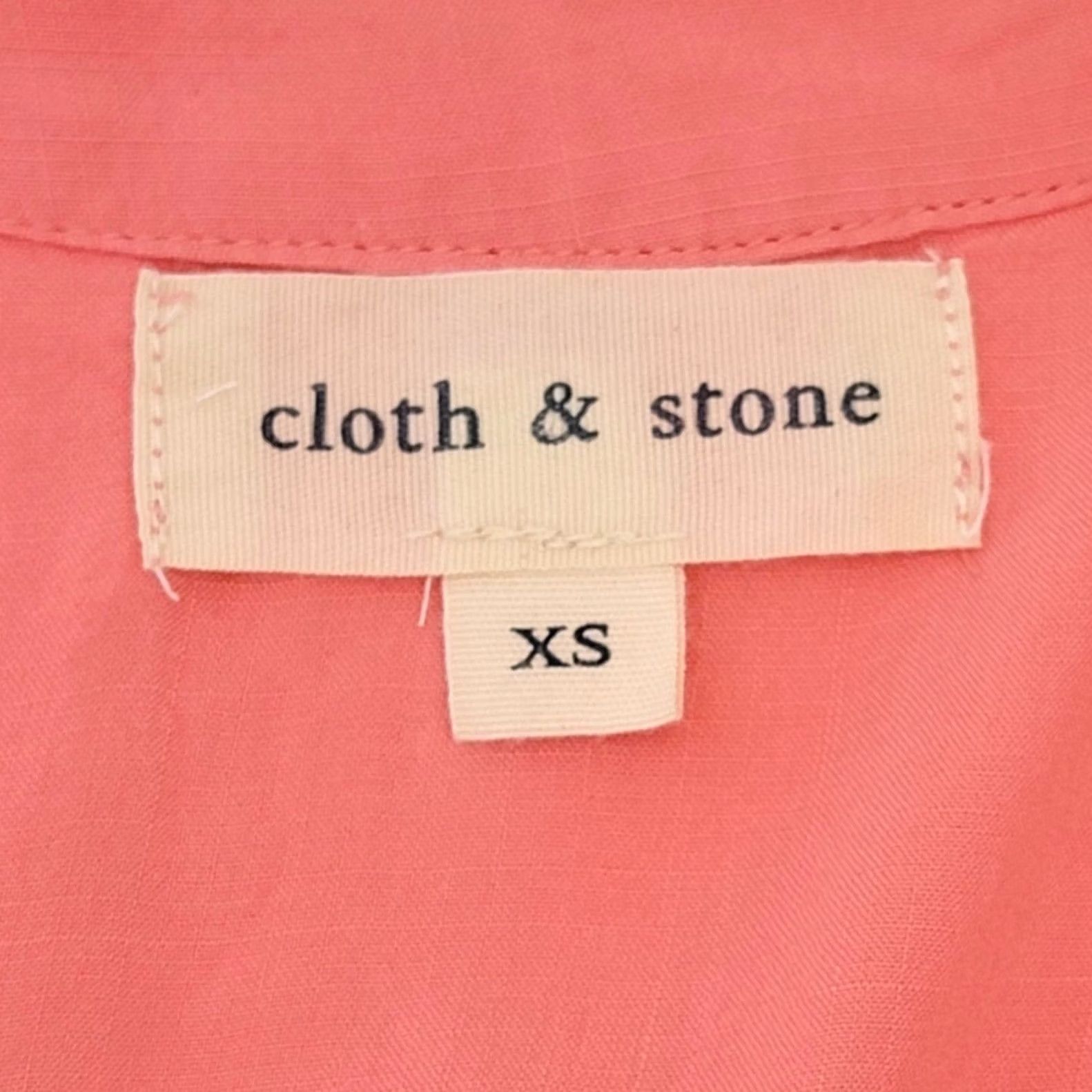 Vintage Cloth & Stone Blouse Shirt Womens XS V-Neck Sleeveless Peach Pink Tunic Beachy Bohemian Lightweight Casual Size XS / US 0-2 / IT 36-38 - 5 Thumbnail