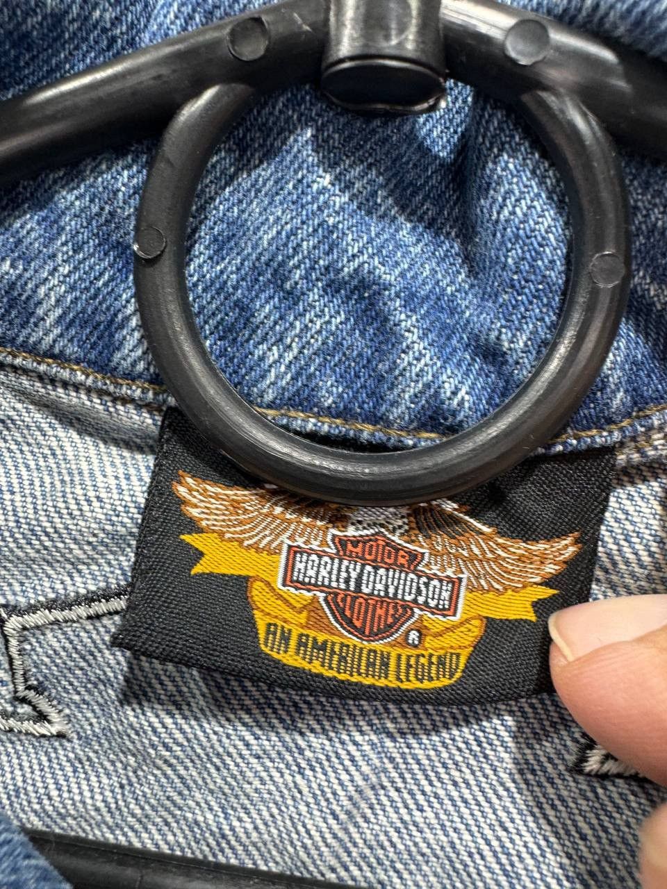 Vintage VINTAGE Harley Davidson Jacket Womens Jean Denim Blue 90s Size M / US 6-8 / IT 42-44 - 9 Thumbnail