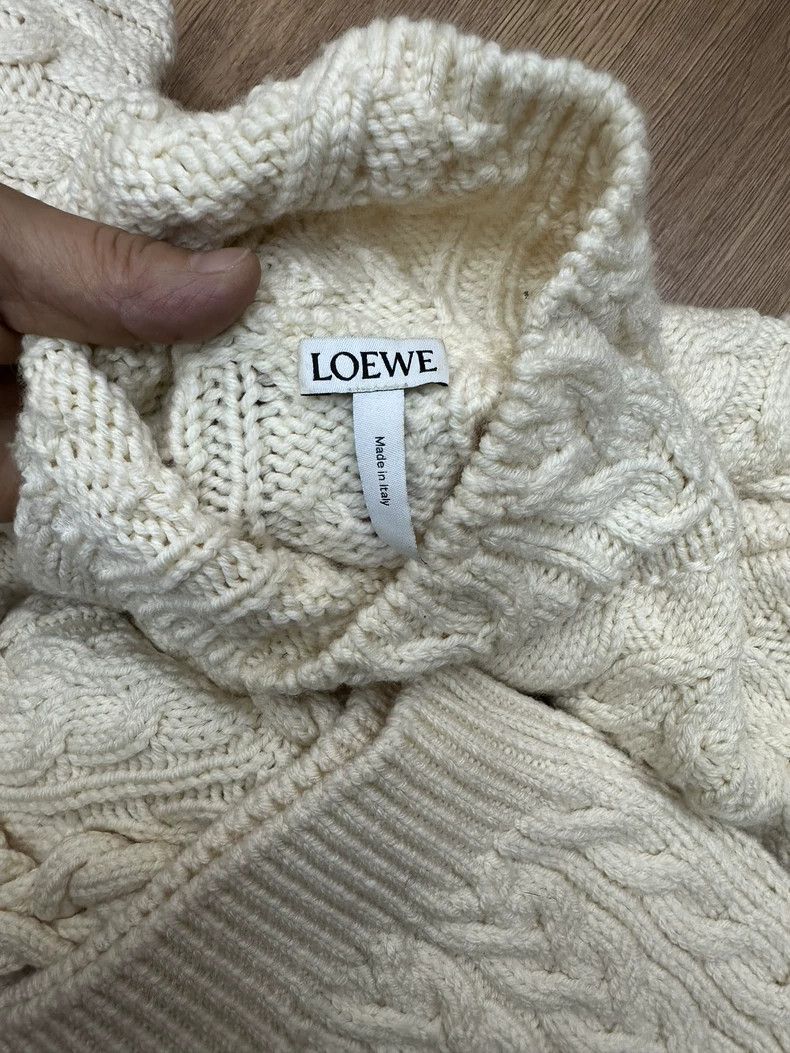Loewe LOEWE White beige knit sweater Size S / US 4 / IT 40 - 4 Thumbnail