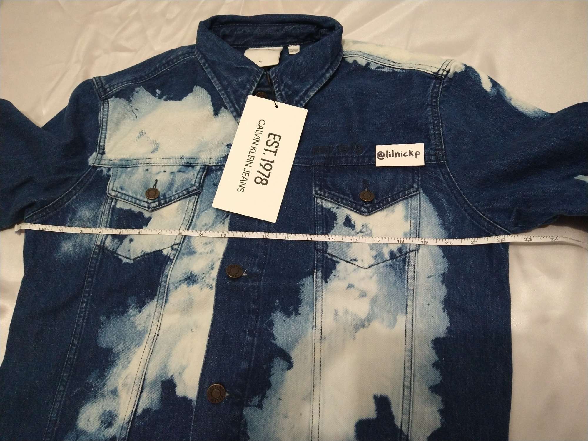 Calvin Klein 205W39NYC EST. 1978 Lunar Ascent Denim Trucker Jacket Size US M / EU 48-50 / 2 - 4 Thumbnail