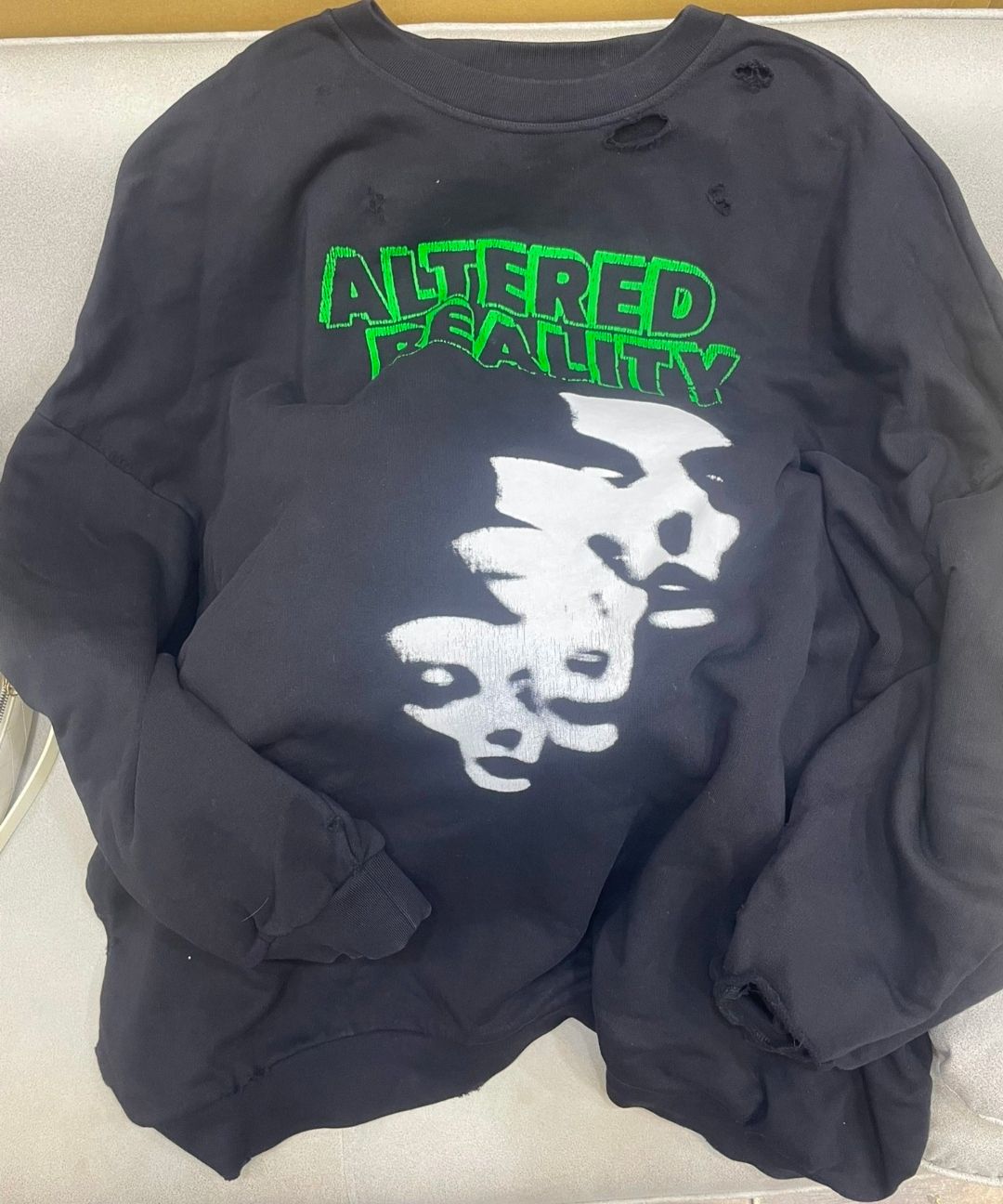 Raf Simons raf simons ghost face black vandalism sweatshirt | Grailed