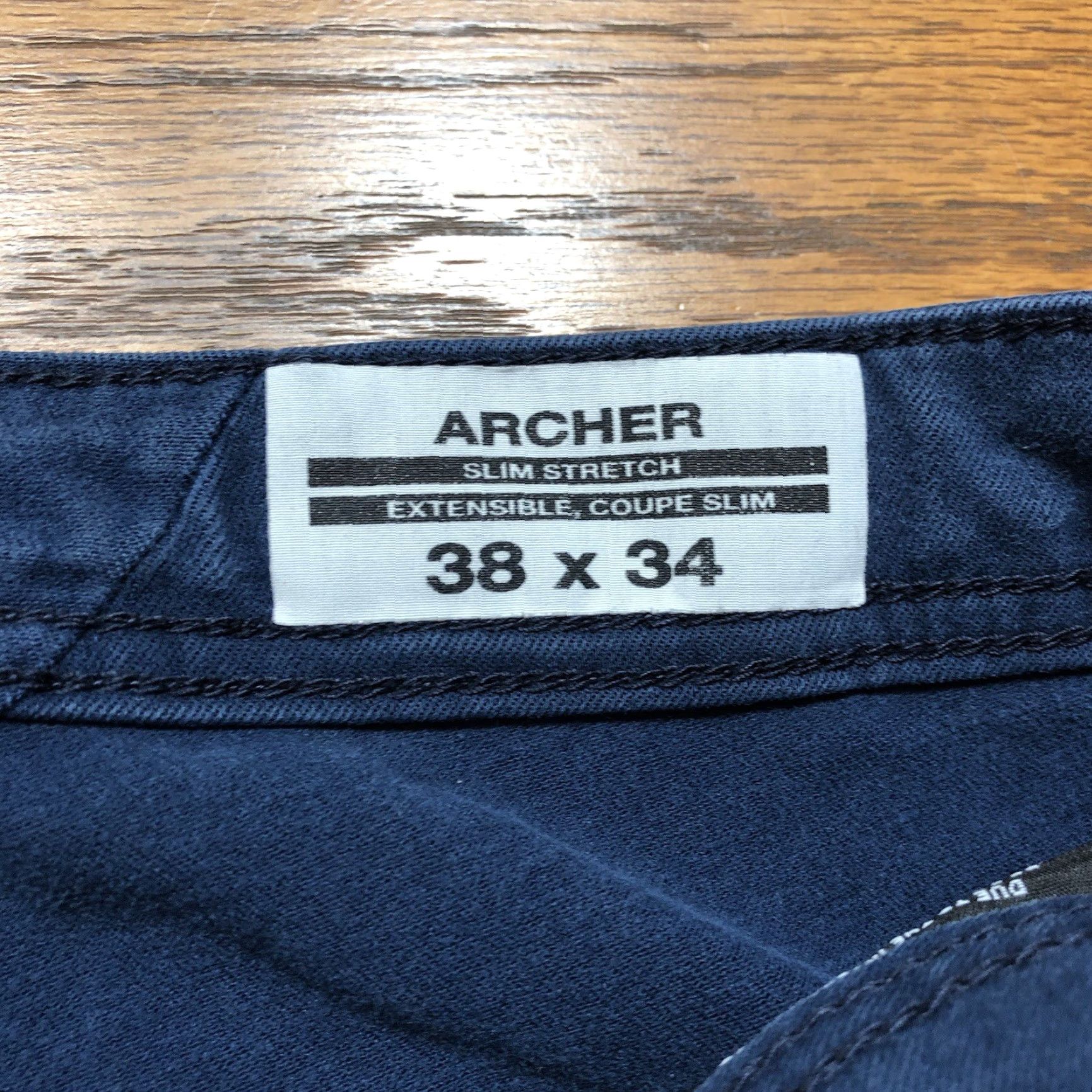 Buffalo David Bitton Buffalo David Bitton Archer Slim Stretch Pants Mens 38x34 38x33 Navy Blue Size US 38 / EU 54 - 5 Thumbnail