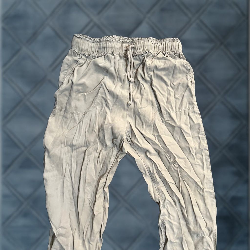 Splendid Splendid Womens Drawstring Viscose Casual Trousers Pants Beige Size Medium Size 32" / US 10 / IT 46 - 1 Thumbnail