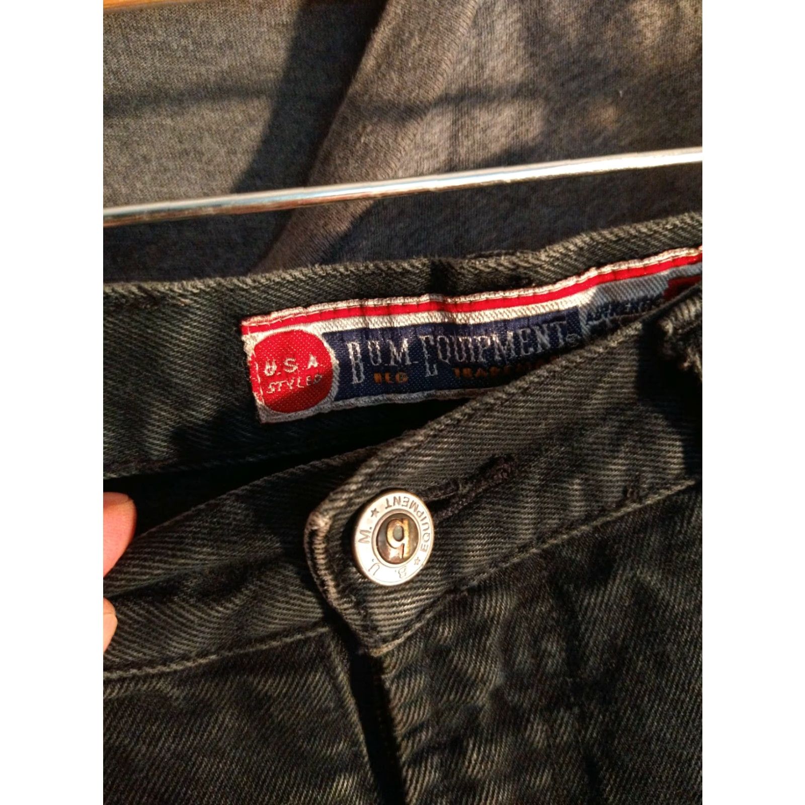 Equipment VINTAGE Bum Equipment Jeans Black Denim Size 33 Men 32 Inseam Bootcut Cotton Size US 33 - 2 Thumbnail