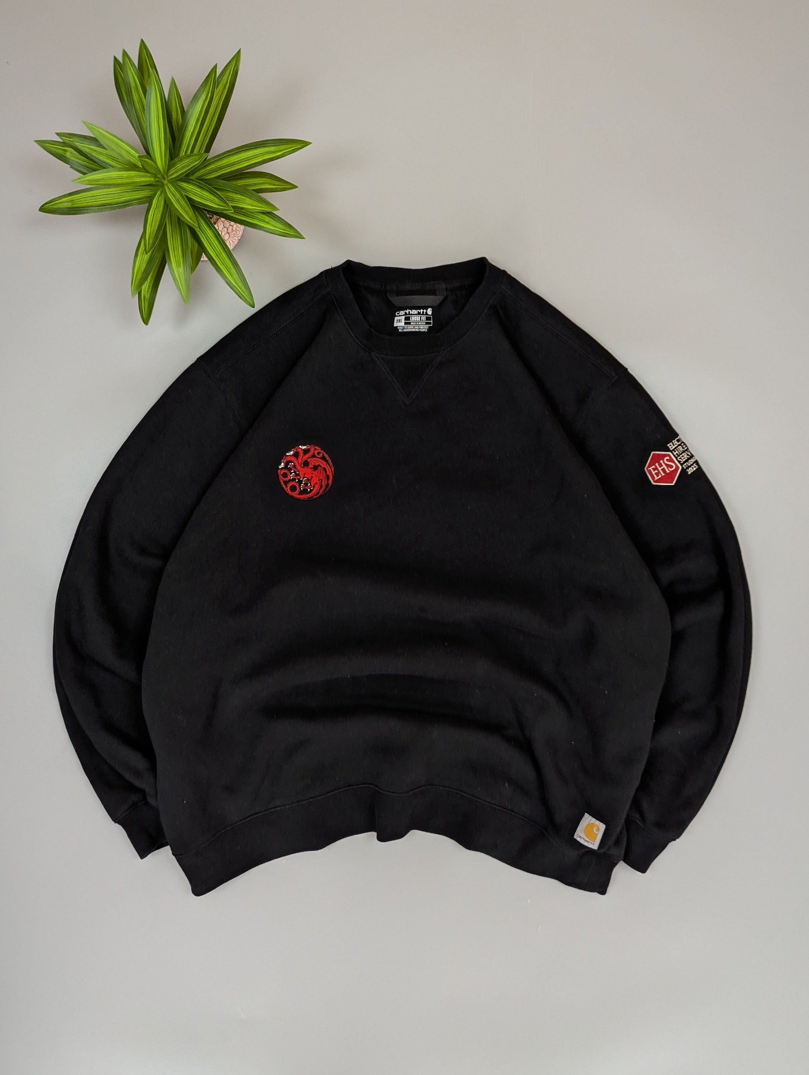 Carhartt Wip Carhartt WIP Loose Fit Dragon Embroidery Workwear Sweatshirt Size US XXL / EU 58 / 5 - 1 Thumbnail