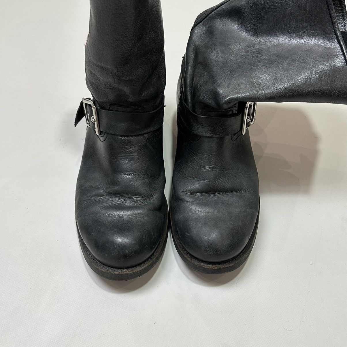 Harley Davidson 🌹Harley Davidson rose biker Boots Black Leather Western Size US 7.5 / EU 40-41 - 6 Thumbnail