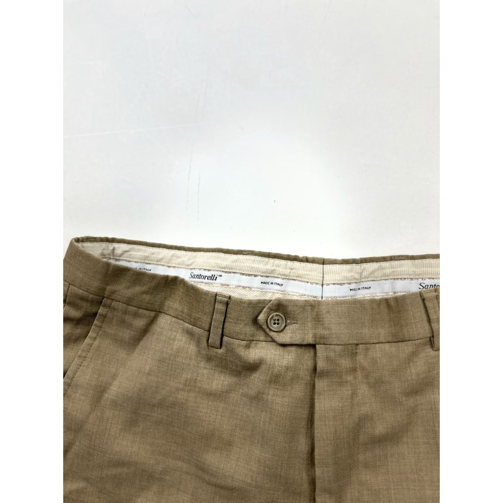 Vintage Santorelli Pants Mens 36 Green Dress Luxury Serge Straight Slash Pocket Preppy Size US 36 / EU 52 - 4 Thumbnail
