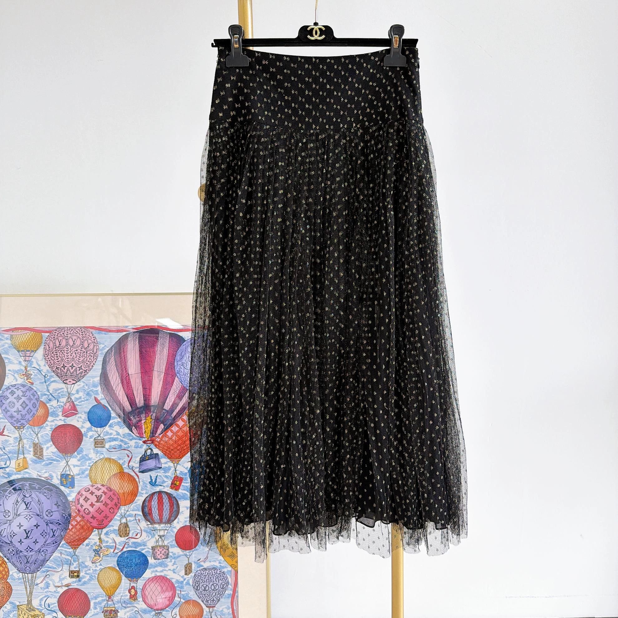 Dior Dior Black Polka Dot Skirt F38 Size 27" / US 4 / IT 40 - 1 Thumbnail