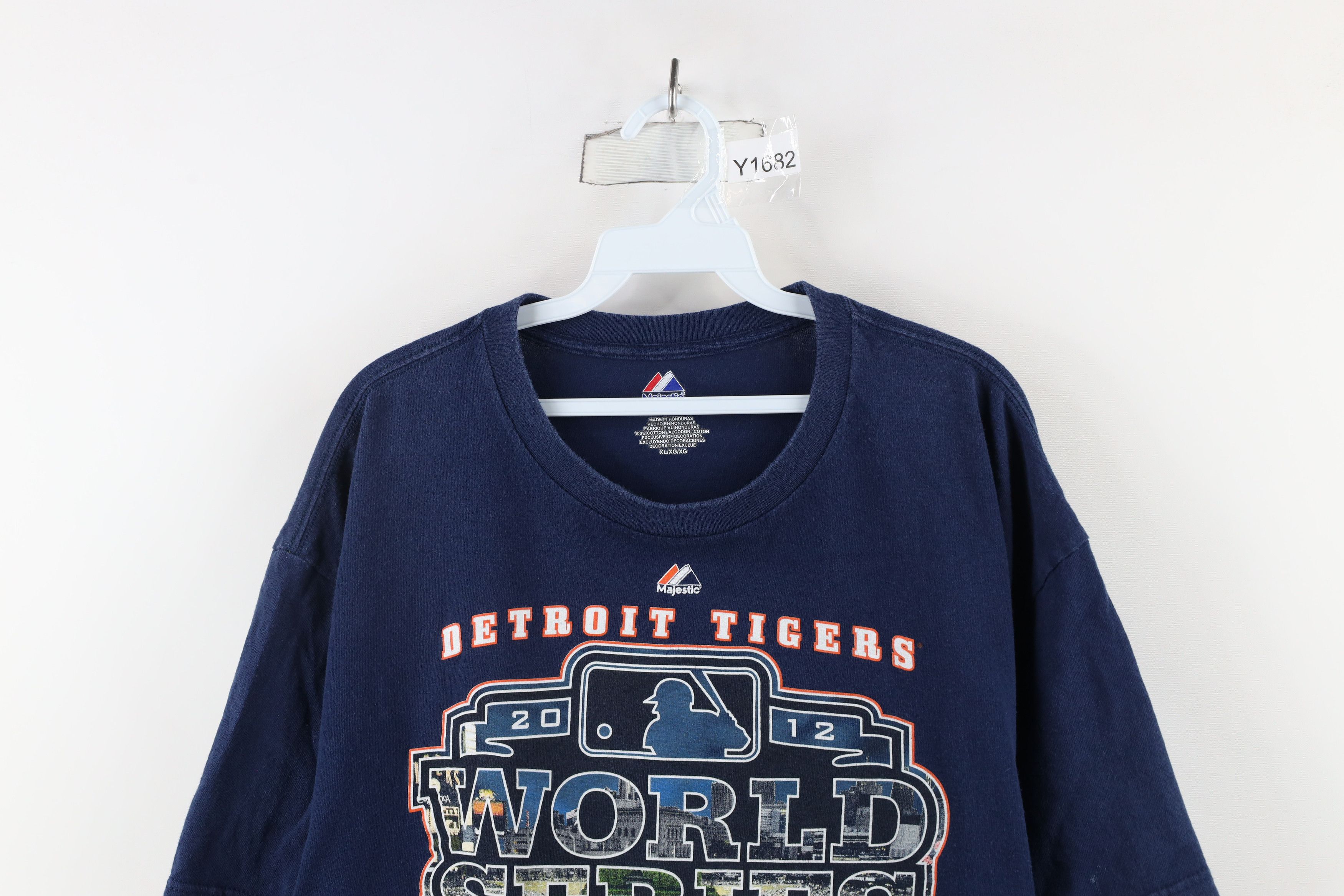 Majestic × Vintage Vintage Y2K Majestic World Series Detroit Tigers T-Shirt Size US XL / EU 56 / 4 - 2 Thumbnail