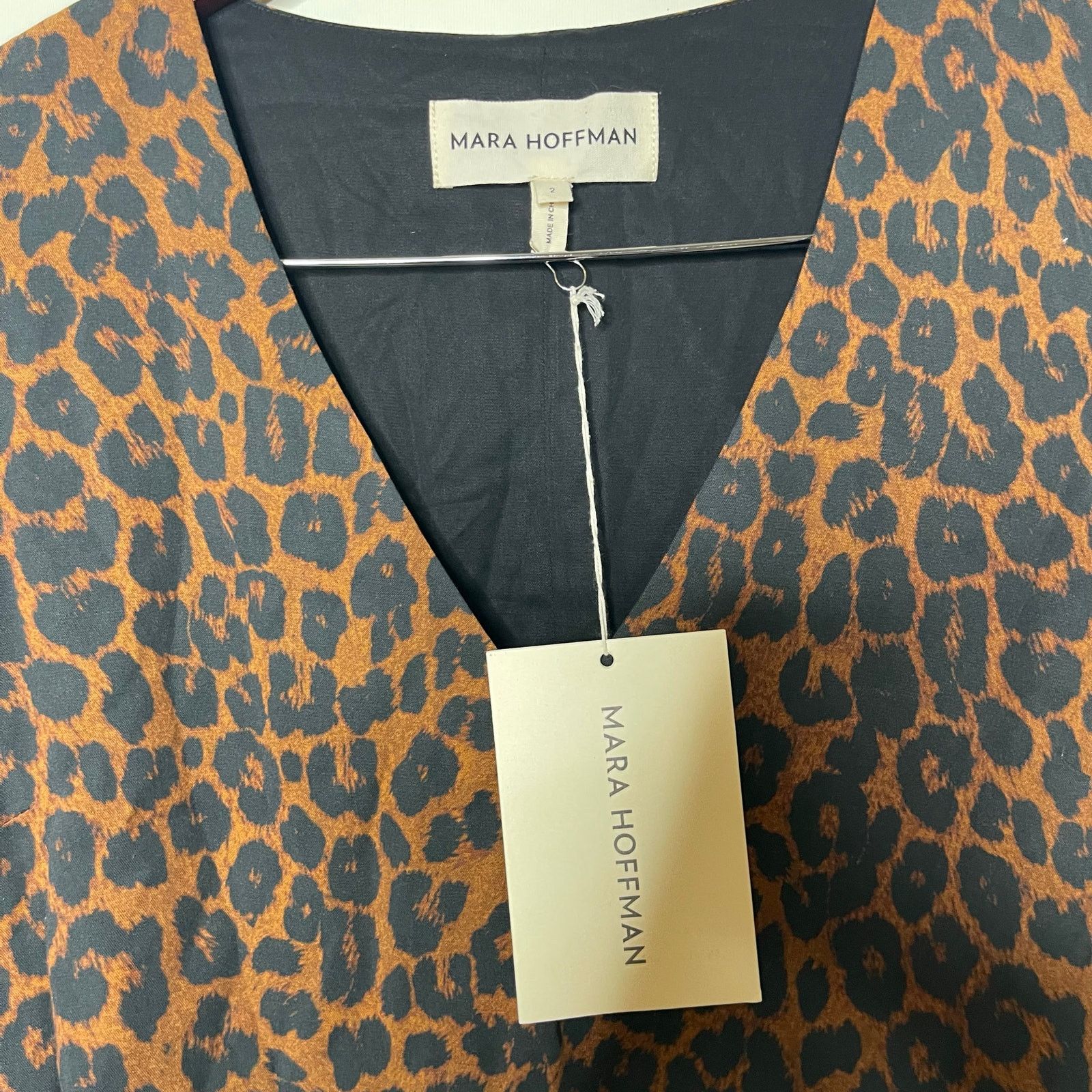 Mara Hoffman NWT Mara Hoffman Naliyah Maxi Brown Leopard Dress sz 2 Size XS / US 0-2 / IT 36-38 - 2 Thumbnail