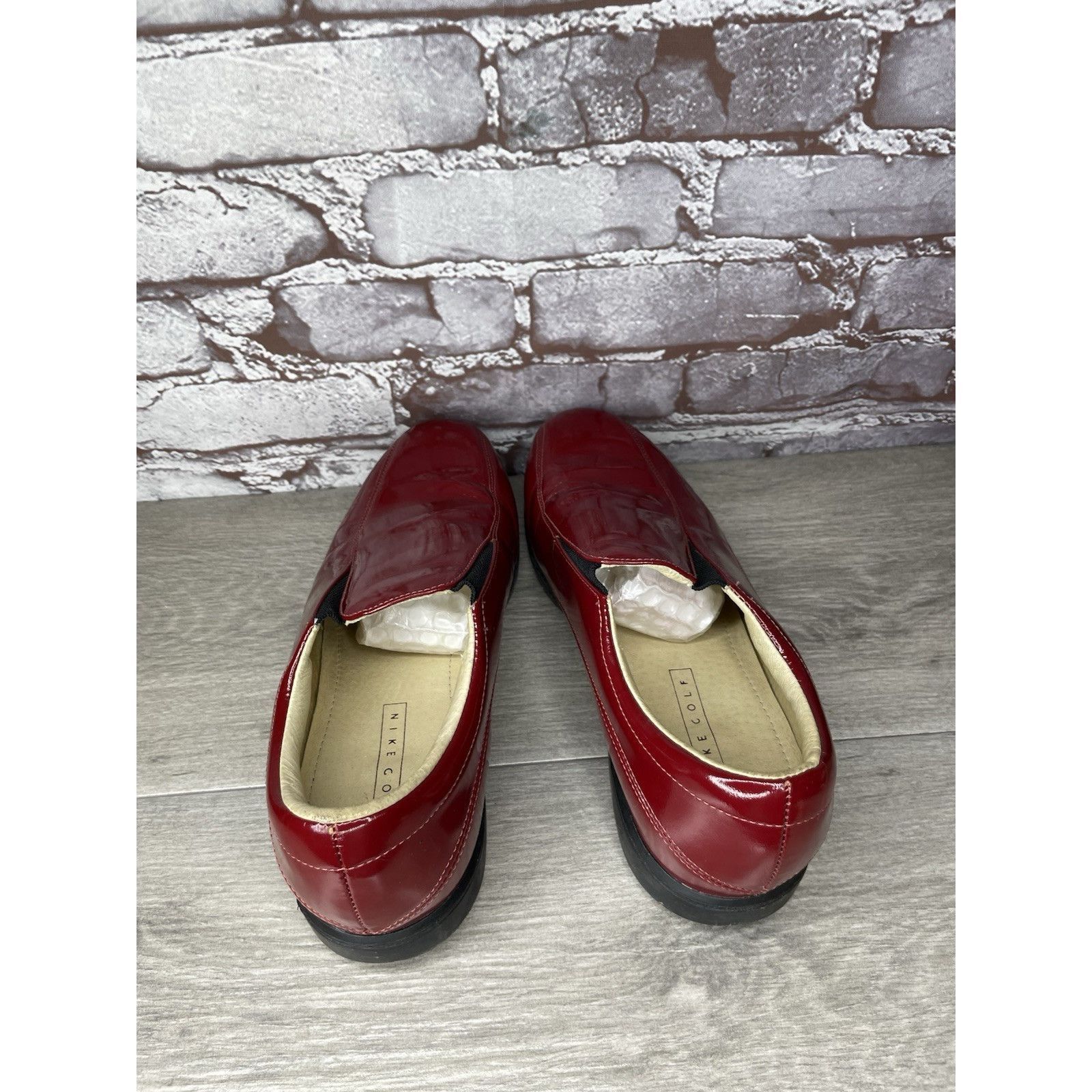 Nike Nike Air Verdana Last Red Patent Leather Slip On Golf Shoes Size US 10 / IT 40 - 6 Thumbnail