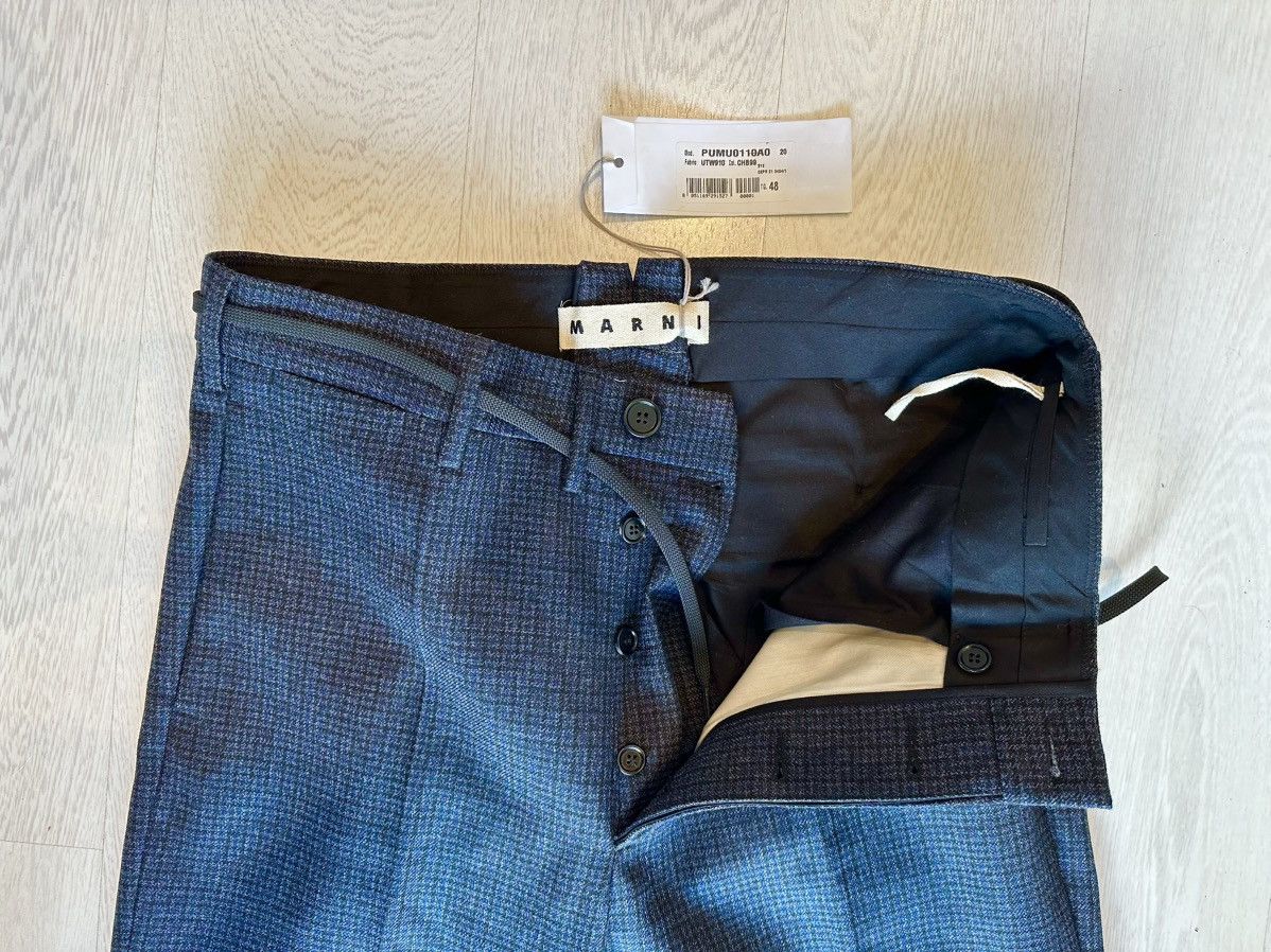 Marni NWT FW21 Houndstooth Virgin Wool Drawstring Trouser size 48 Size US 32 / EU 48 - 13 Thumbnail