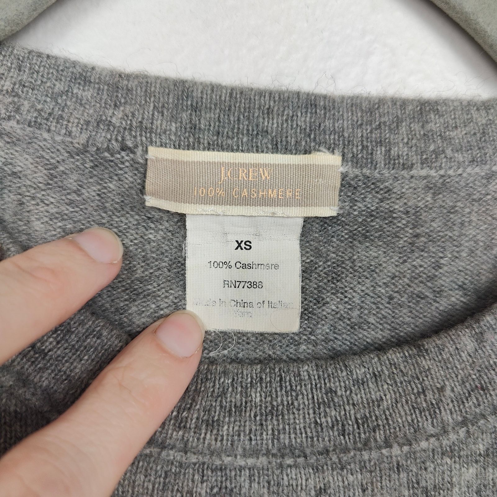 J.Crew J Crew 100% Cashmere Pullover Sweater Womens XS Gray Heather Size XS / US 0-2 / IT 36-38 - 4 Thumbnail
