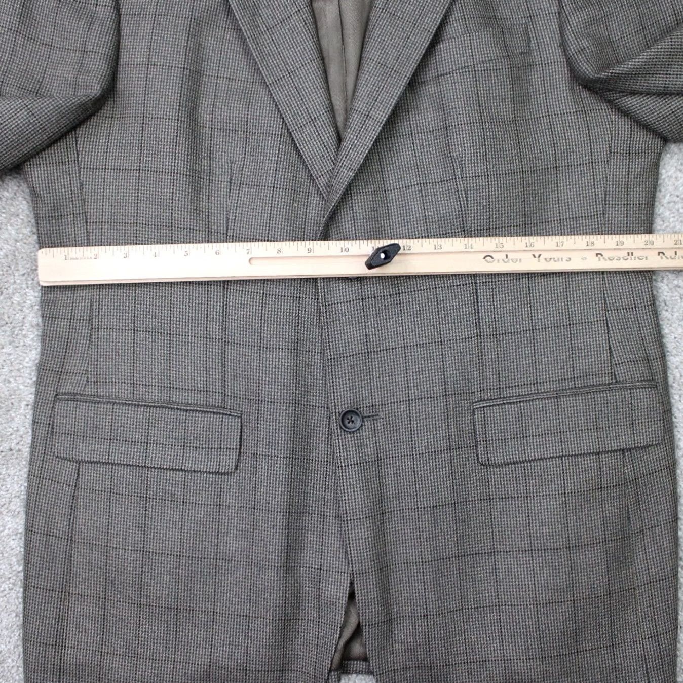 Oscar De La Renta Oscar de la Renta Blazer Men 42R Gray Wool/Cashmere 2 Button Ventless Sport Coat Size 42R - 4 Thumbnail