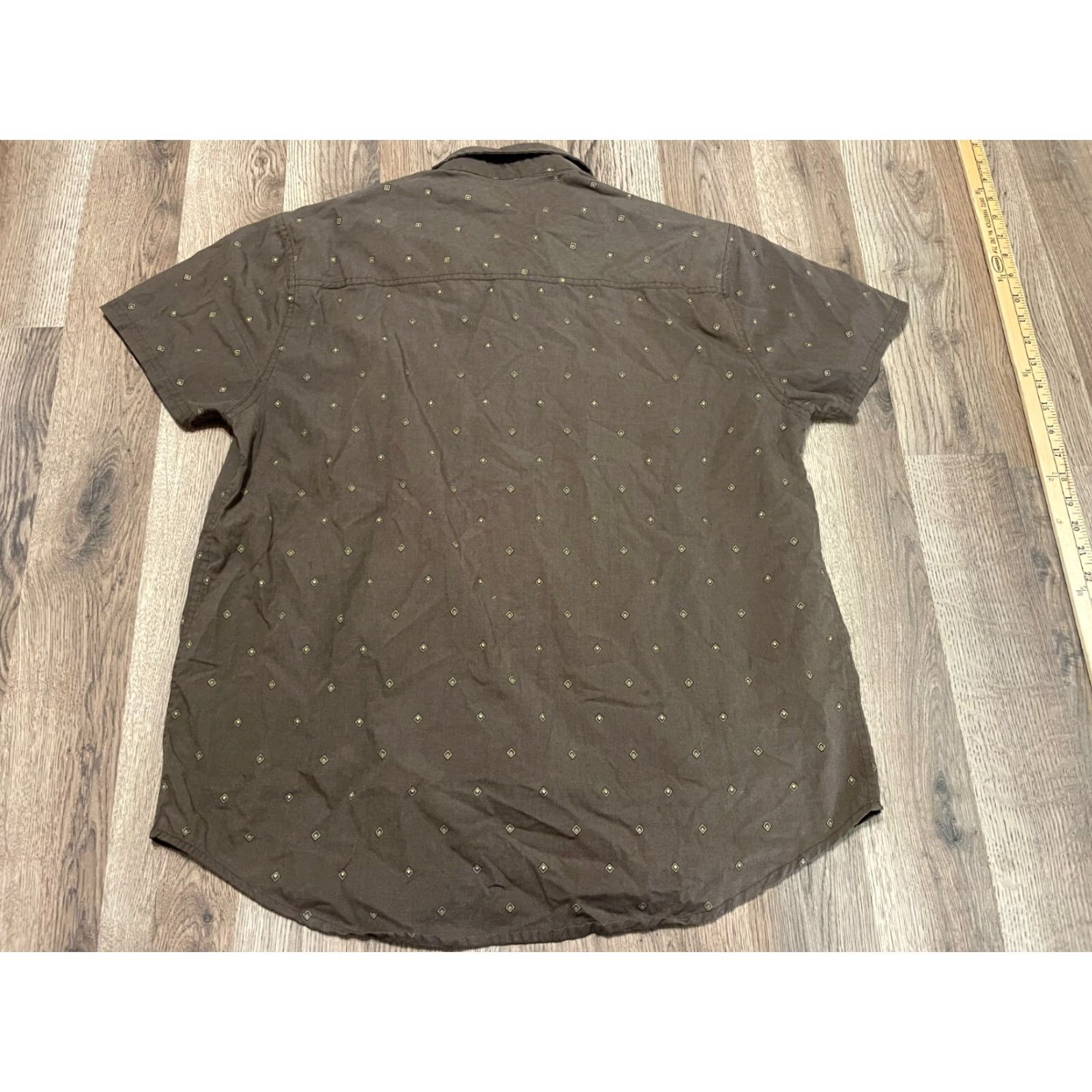 Vintage Most Shirt Men's Size Medium Brown Short Sleeve Button Up Pockets Casual Fall Spring Summer Modern Vintage: No Size M / US 6-8 / IT 42-44 - 2 Thumbnail