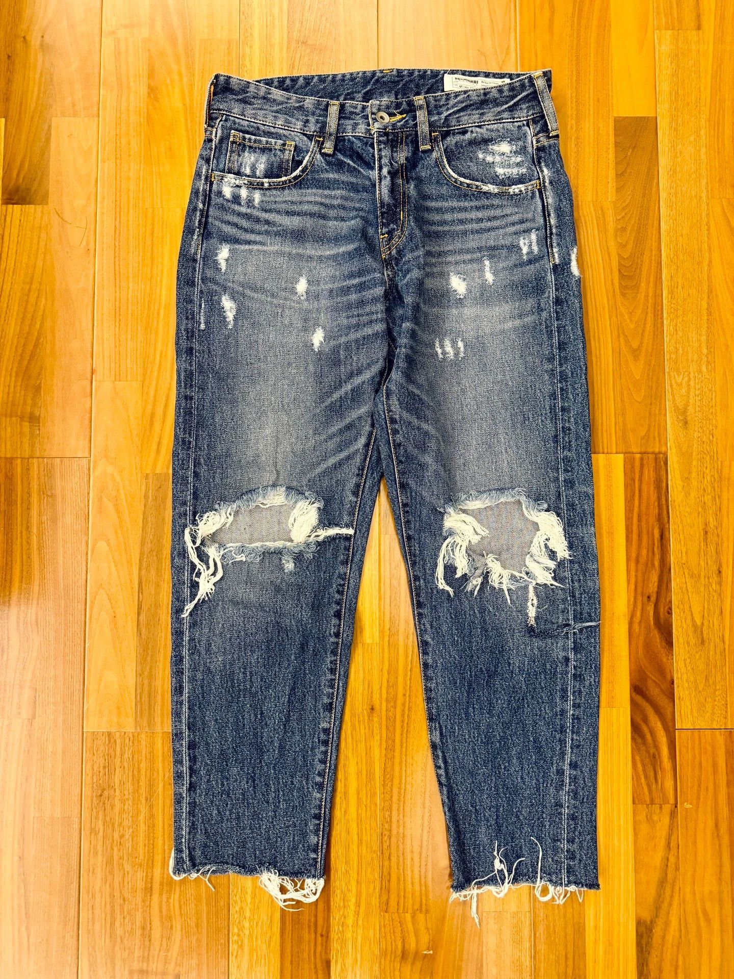 Other LEGENDA BY VANQUISH Washed Destroyed Blue Denim Jeans L Size US 34 / EU 50 - 1 Thumbnail
