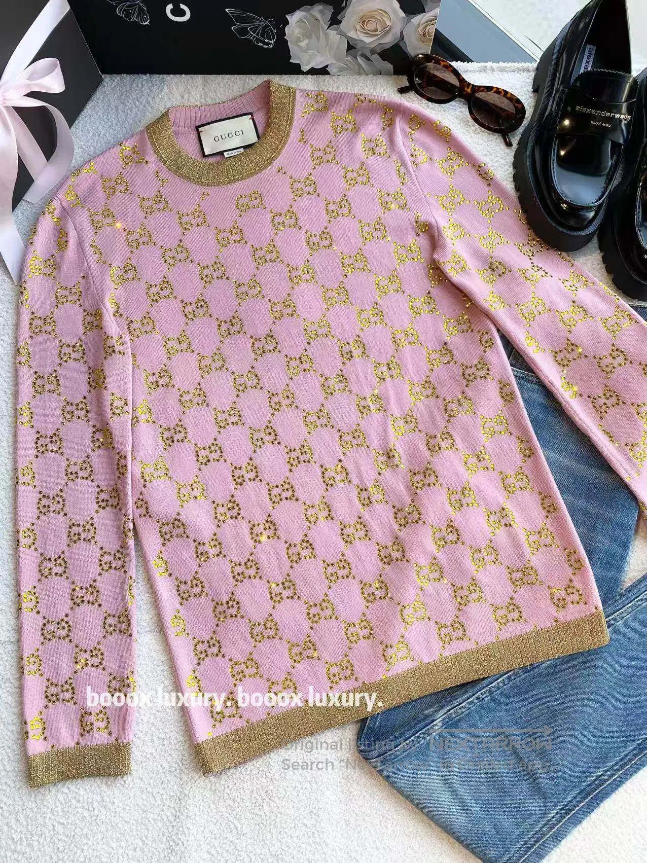 Gucci Guicci Rhinestones are full of printed wool sweaters| Size S / US 4 / IT 40 - 1 Thumbnail