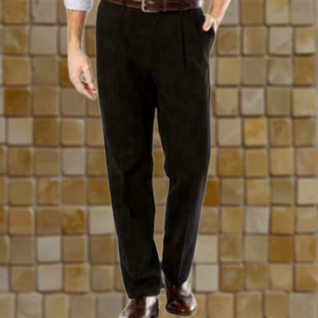Dockers DOCKERS Signature Classic Pleated Pants Mens 36 Black 34 Inseam 32 Khakis Chinos Dress Slacks Business Casual Formal Men Apparel Mens Pants Size US 36 / EU 52 - 1 Preview