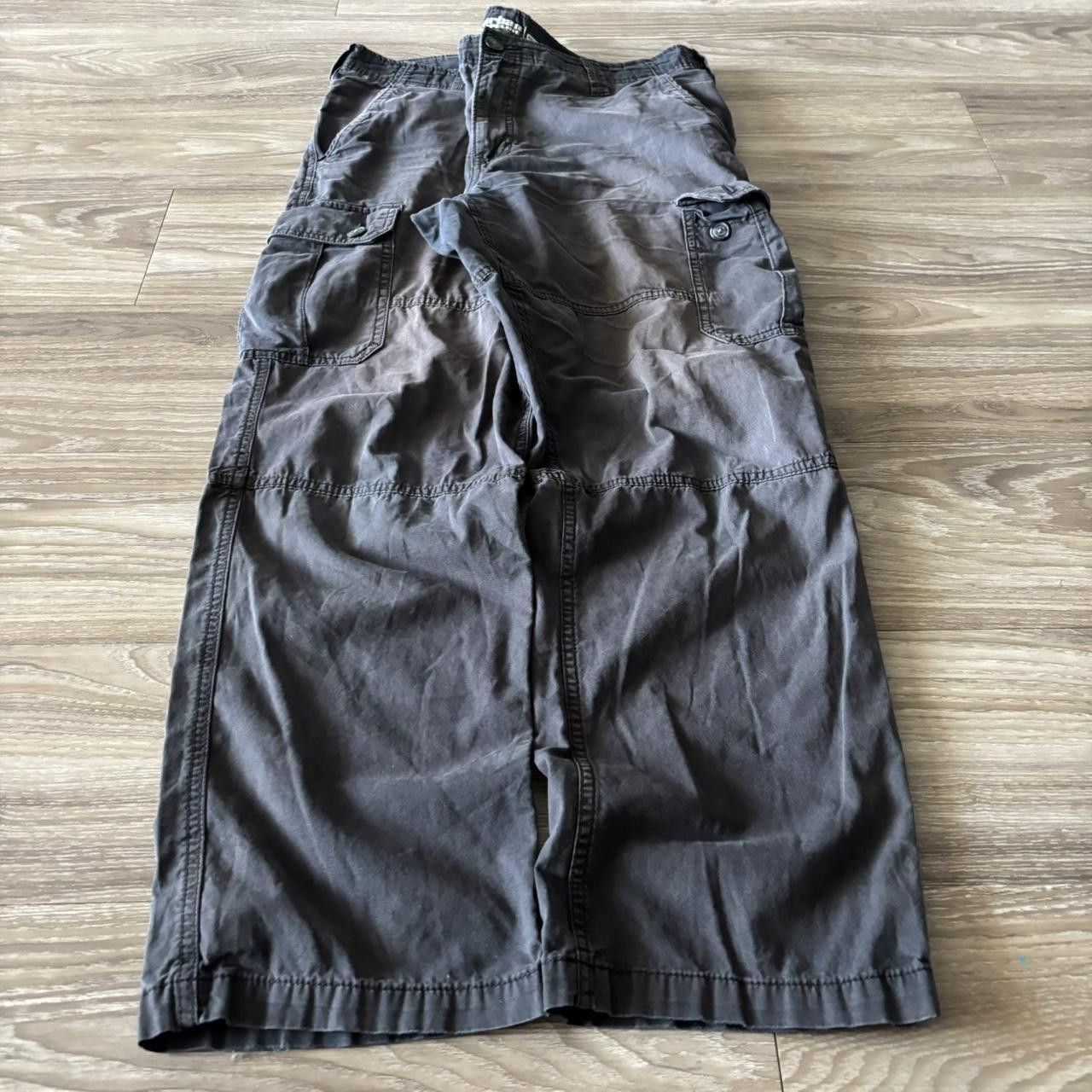 Vintage Crazy Vintage Y2K/2000s Grunge Faded Black Cargo Pants! 38x32 Size US 38 / EU 54 - 3 Thumbnail