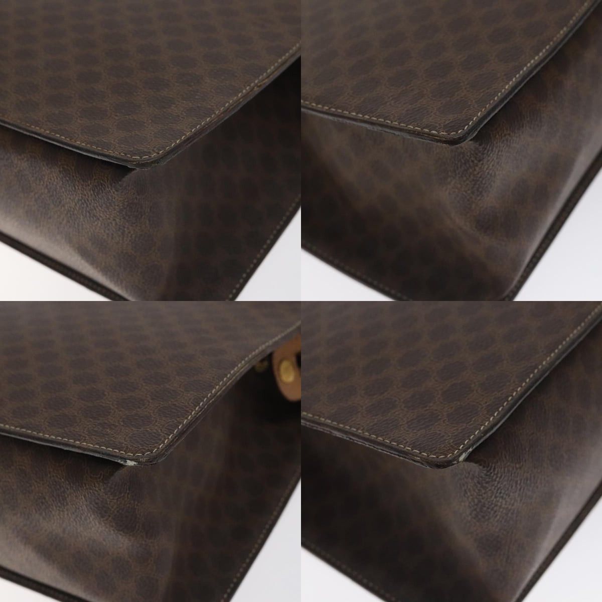 Celine CELINE Macadam Canvas Shoulder Bag Pvc Brown Gold Size ONE SIZE - 10 Thumbnail