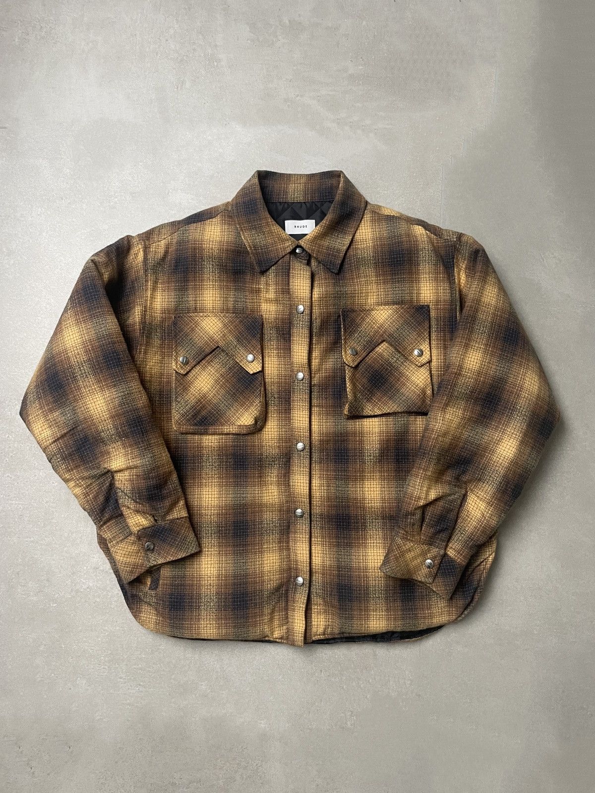 Rhude RHUDE Flannel Snap Checkered Jacket Large Size US L / EU 52-54 / 3 - 1 Thumbnail