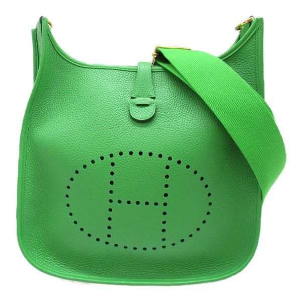 image of Hermes Clemence Evelyne Pm in Green, Women's