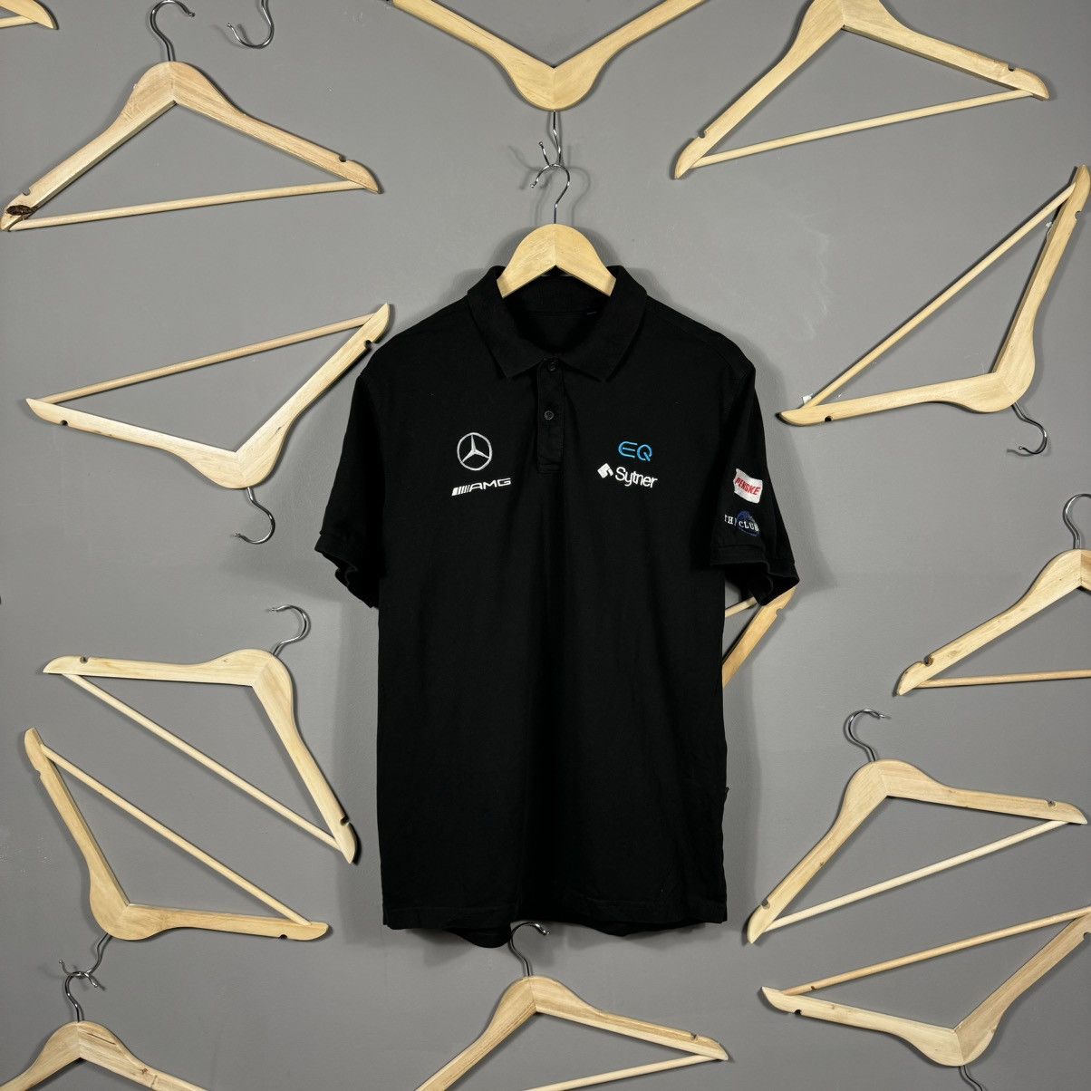 Mercedes-Benz × Vintage Vintage Mercedes Benz AMG Polo T-shirt Size US XL / EU 56 / 4 - 1 Thumbnail