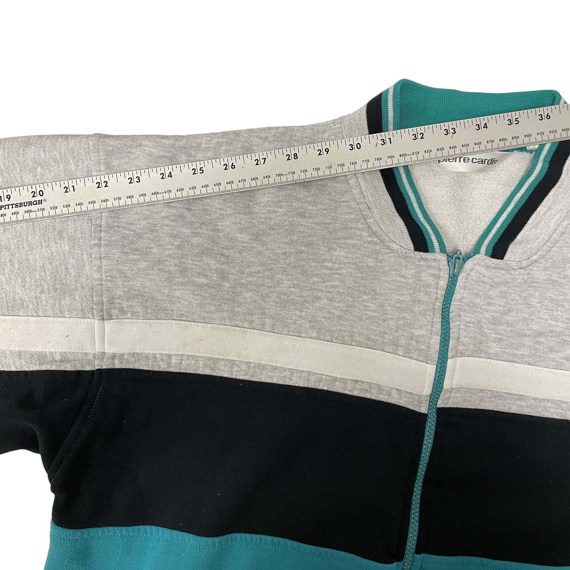 Pierre Cardin Vtg Pierre Cardin HEATHER COLORBLOCK TRI BLEND Jacket Size US XL / EU 56 / 4 - 10 Thumbnail