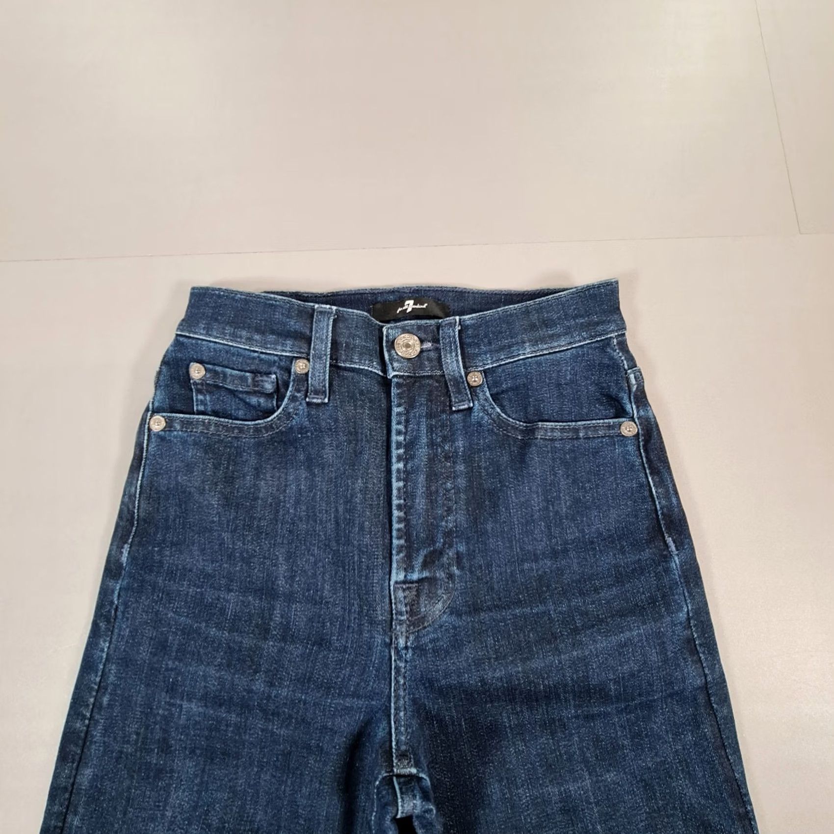 7 For All Mankind VINTAGE 7 For All Mankind Womens Jeans Dojo Flare Bootcut Denim Blue W23 L34 Slim Stretch Pockets 5-Pocket Womens Jeans Size 40" / US 18 - 2 Thumbnail