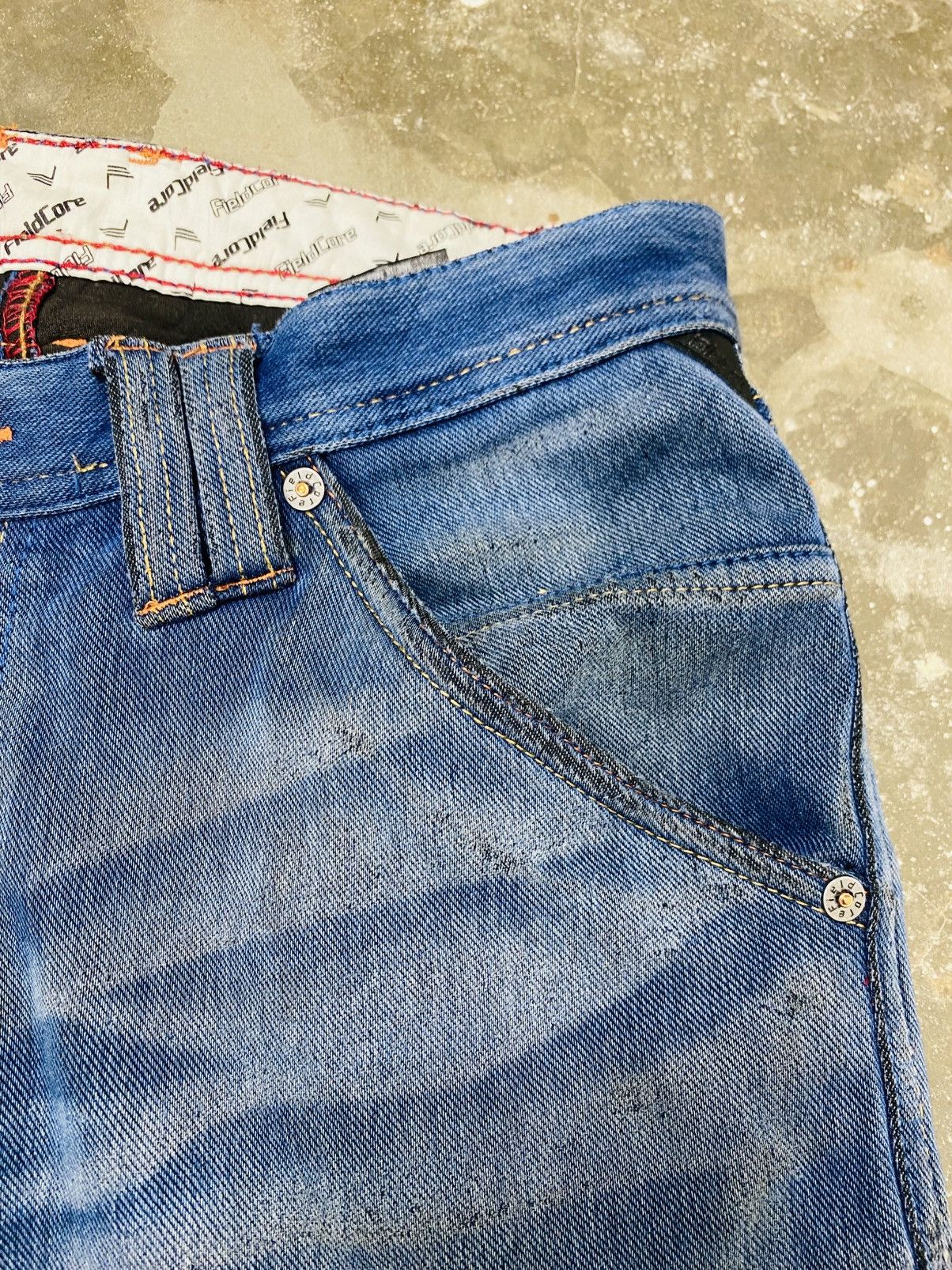 Japanese Brand Rare Fieldcore Strecthable Banana Curve Cargo Jeans Size US 30 / EU 46 - 6 Thumbnail
