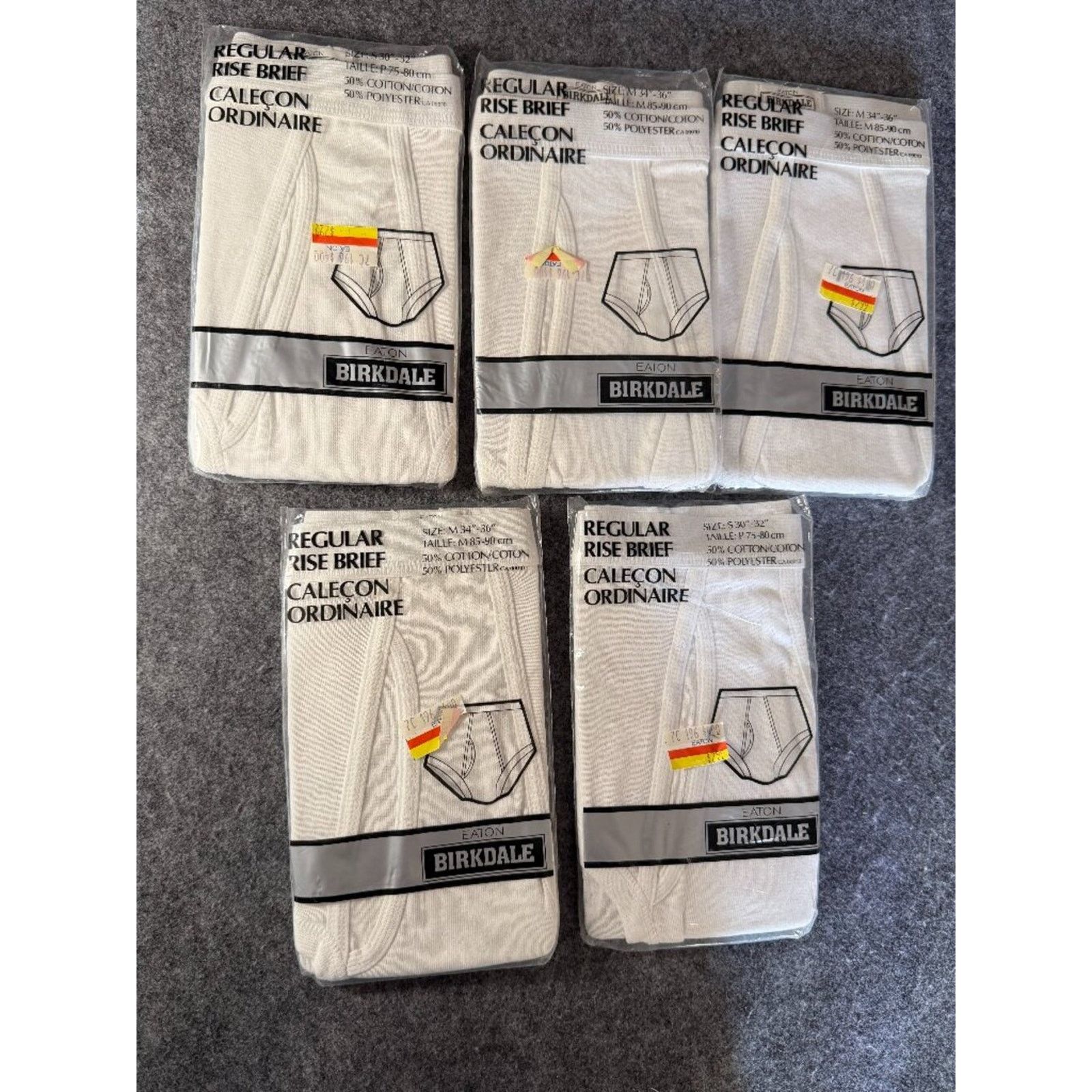 Eaton Eaton Vintage Men’s Briefs White Size Medium 5 Pack New Size 30 - 1 Thumbnail