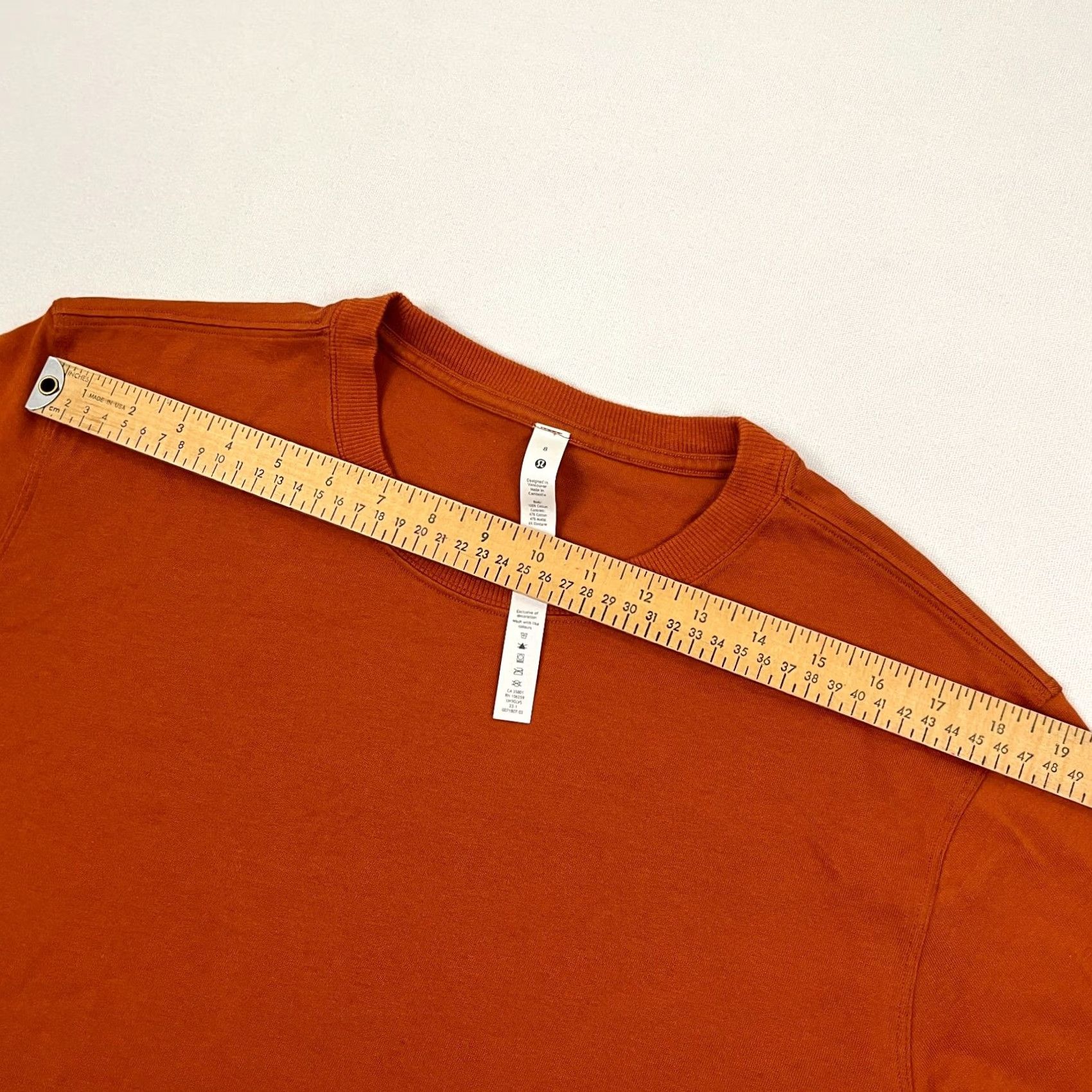 Lululemon Lululemon Relaxed Fit Cotton Jersey Long Sleeve Shirt Size 8 Orange Heavyweight Casual Womens Size M / US 6-8 / IT 42-44 - 5 Thumbnail