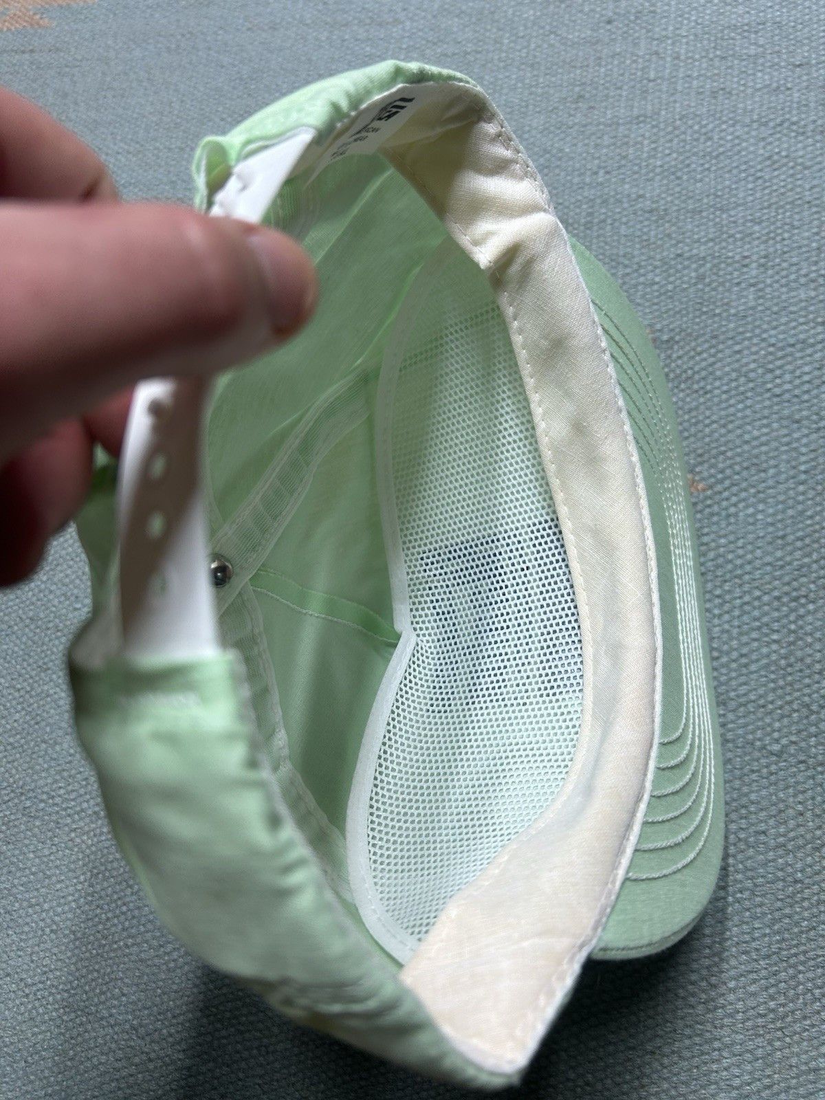 Vintage Vtg 90 SnapBack hat Maalox Plus mint creme green made in USA Size ONE SIZE - 6 Thumbnail