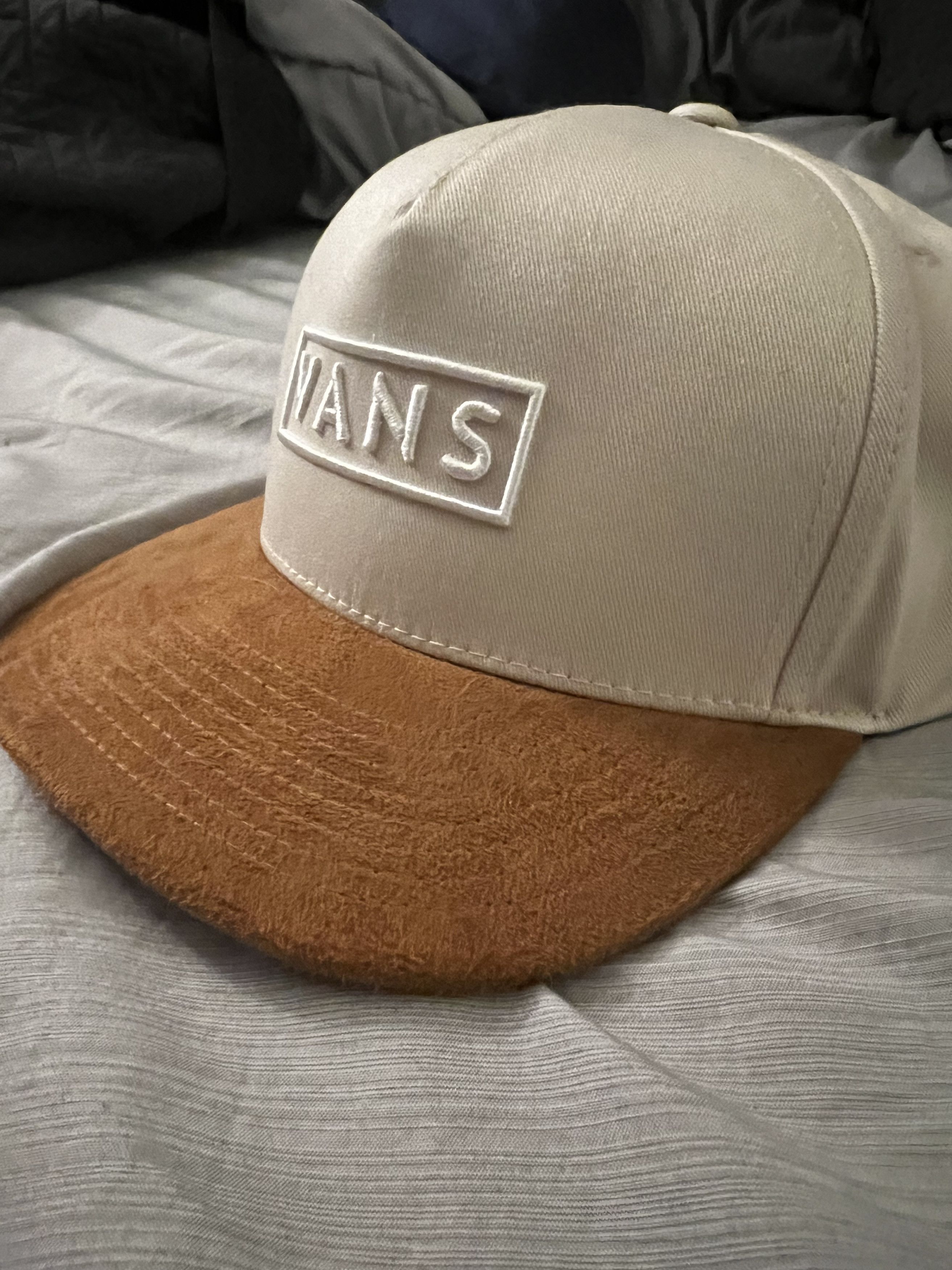 Vans Vans Snapback Hat Beige/Brown Unisex Adjustable Trucker Cap Size ONE SIZE - 2 Thumbnail