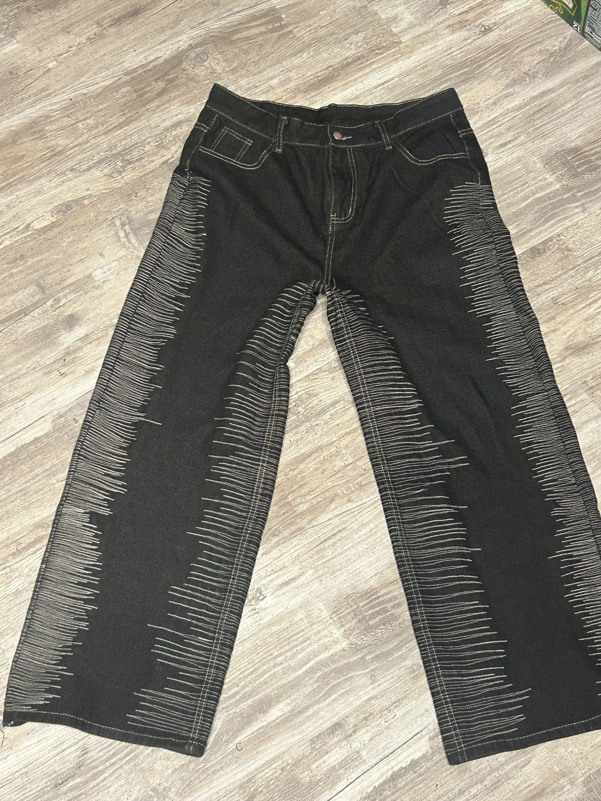 Japanese Brand Slumxweirdo scribble Denim Size US 34 / EU 50 - 1 Thumbnail
