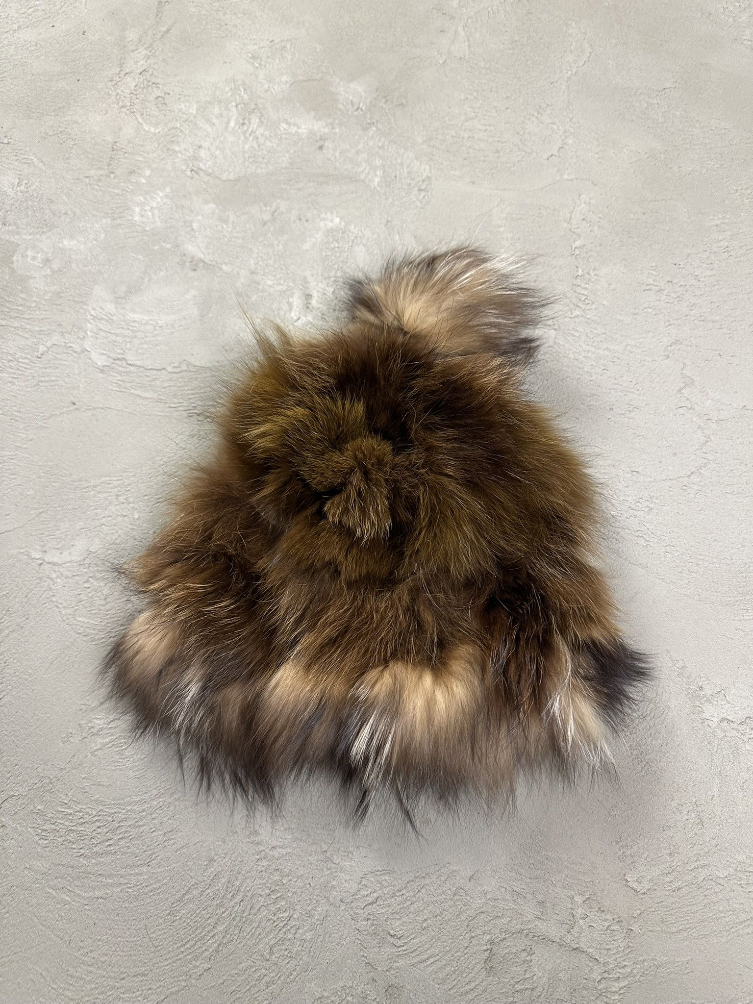 Vintage 80s Vintage Fox Fur Avant Garde Soviet Fuzzy Hat Size ONE SIZE - 3 Thumbnail