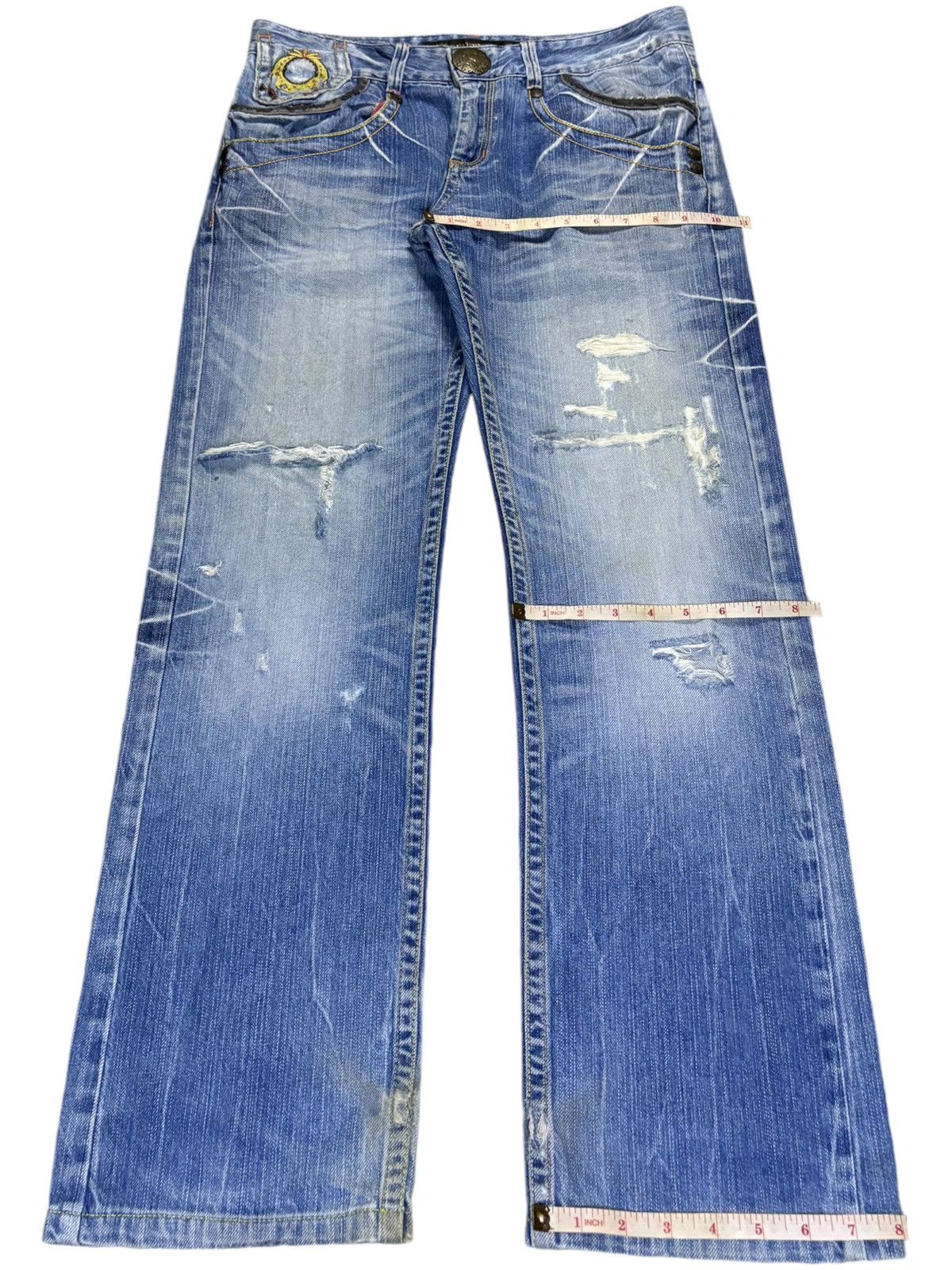 Dsquared2 Vintage Red Pepper Faded Wash Navajo Style Loose Jeans Size US 34 / EU 50 - 13 Thumbnail