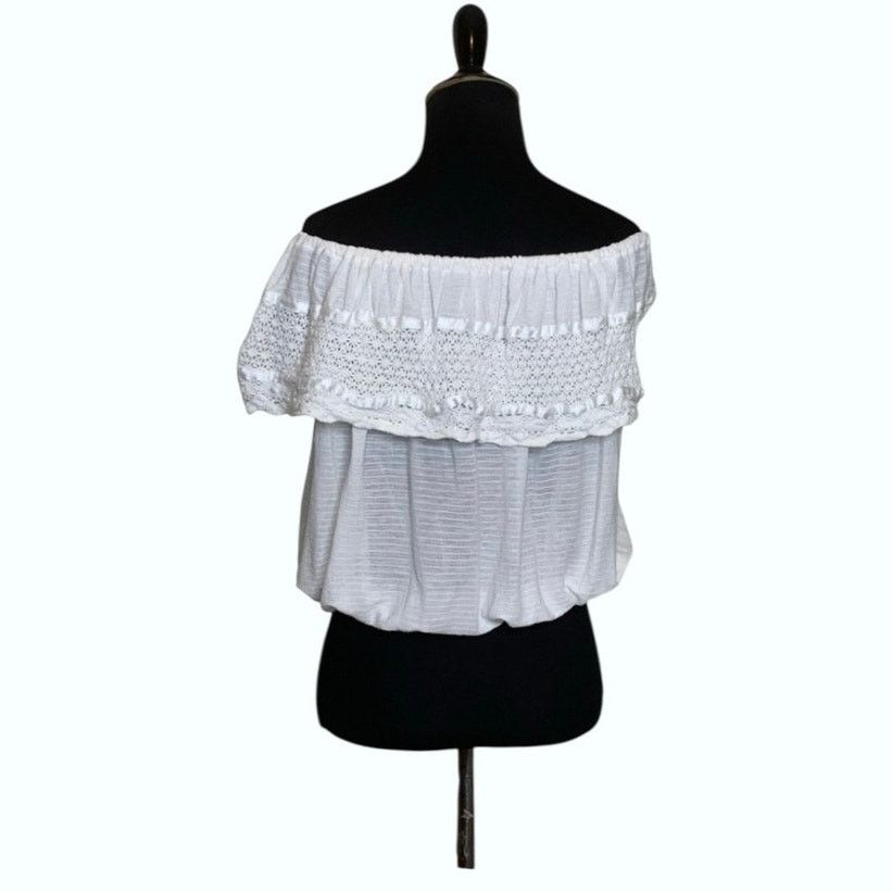 Free People Free People White Bohemian off the shoulder top XS Size XS / US 0-2 / IT 36-38 - 2 Thumbnail