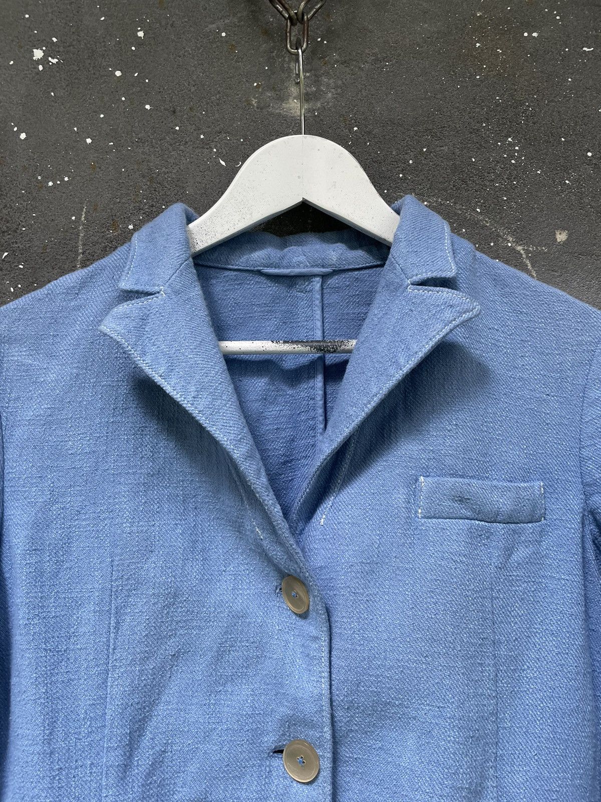 Jil Sander Vintage Jil Sander Linen Blue Blazer RARE Size S / US 4 / IT 40 - 4 Thumbnail