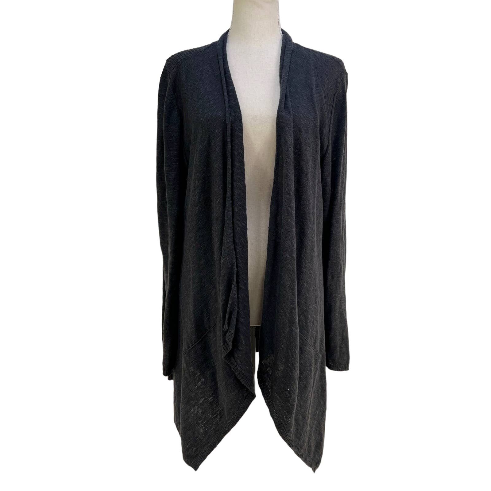 Eileen Fisher Eileen Fisher Open Front Cascading Cardigan Gray Size XL / US 12-14 / IT 48-50 - 1 Thumbnail