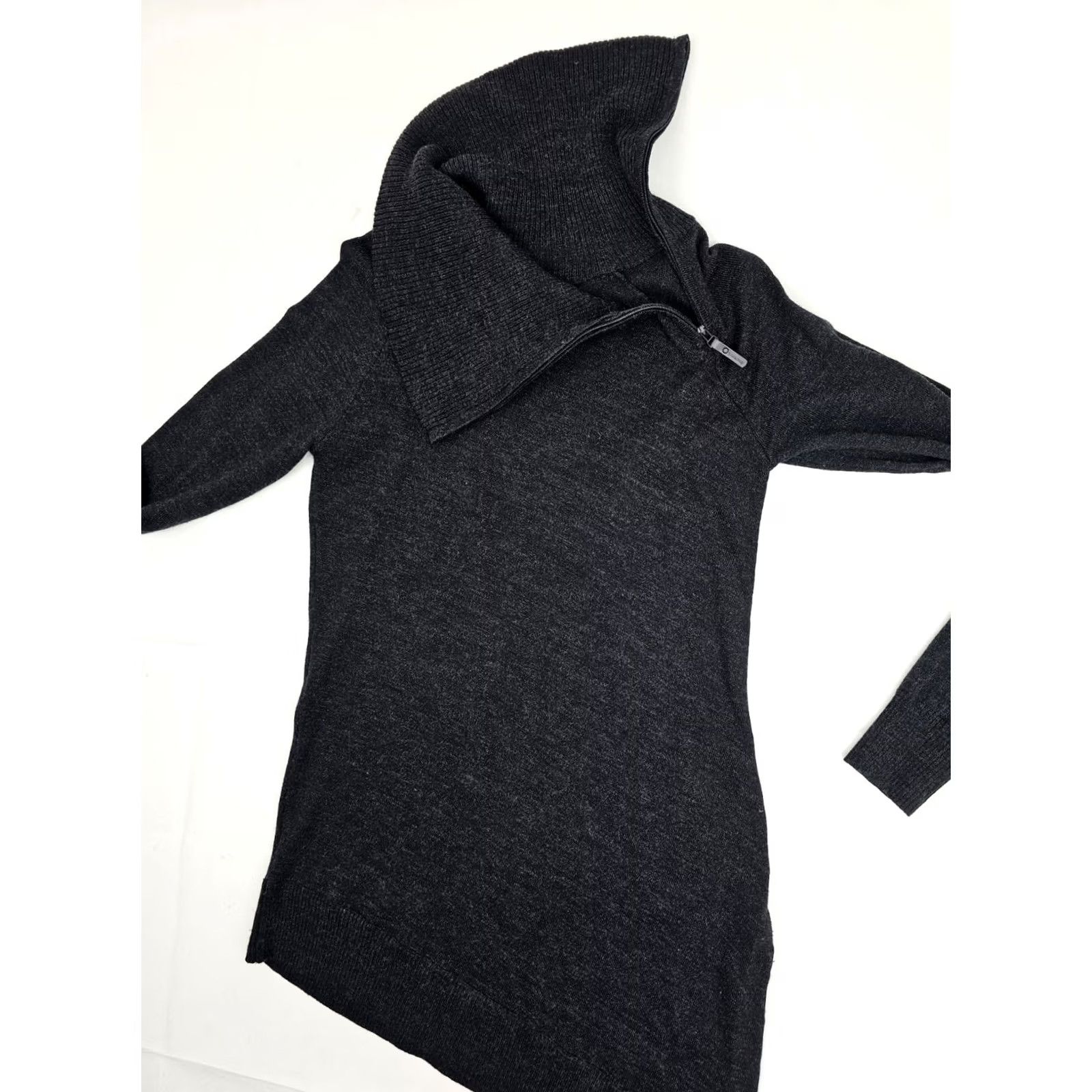 Smartwool SMARTWOOL Merino Wool Blend Asymmetric Zip Turtleneck Sweater Women XS Gray Size XS / US 0-2 / IT 36-38 - 7 Thumbnail