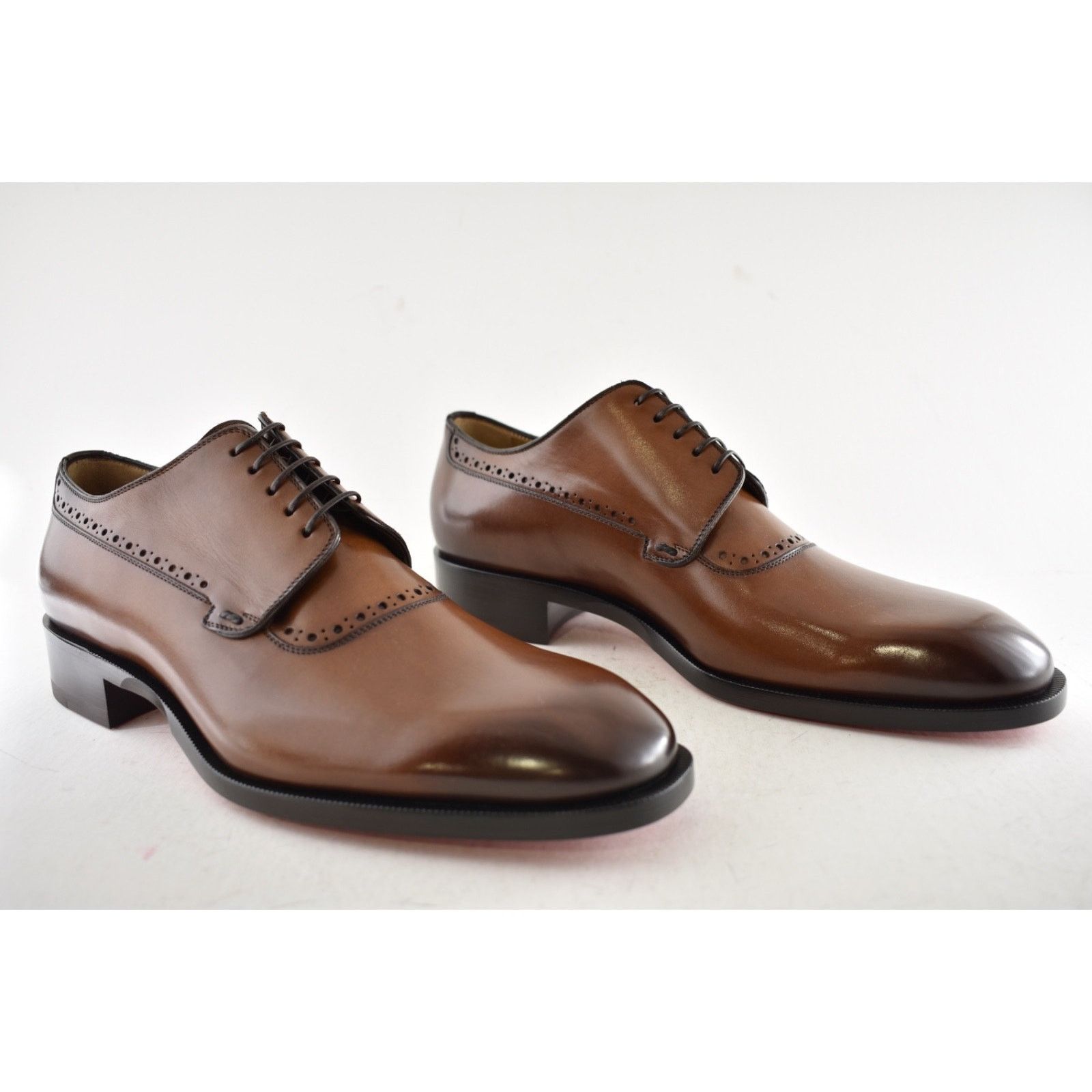 Christian Louboutin Christian Louboutin Sartoby Flat Brown Leather Derby 45 12 Size US 12 / EU 45 - 4 Thumbnail