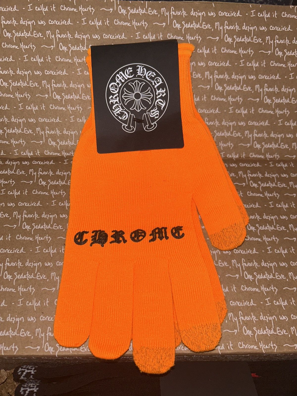 Chrome Hearts Chrome hearts orange gloves brand new! Checkered Size ONE SIZE - 1 Thumbnail