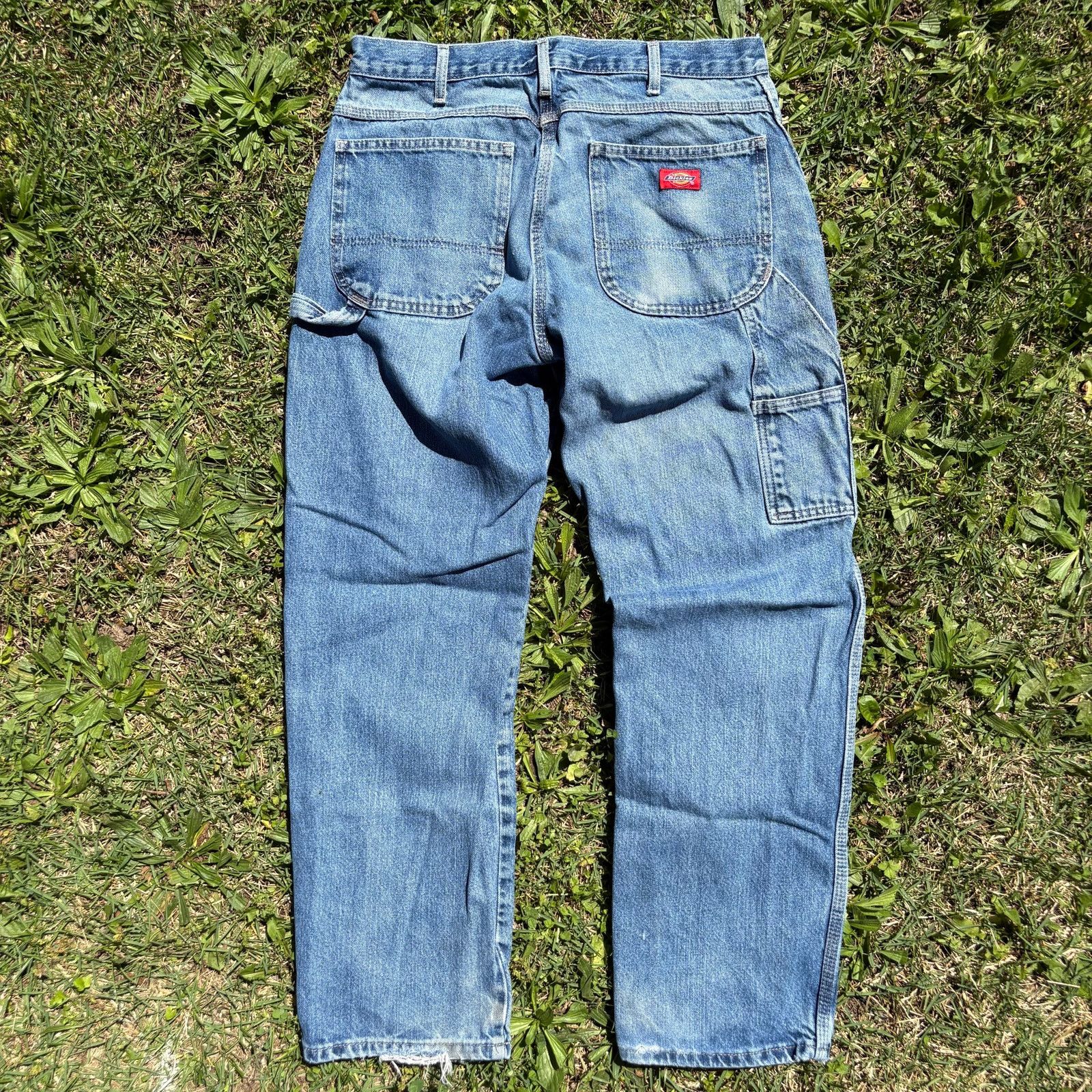 Dickies Blue Distressed Denim Work Jeans